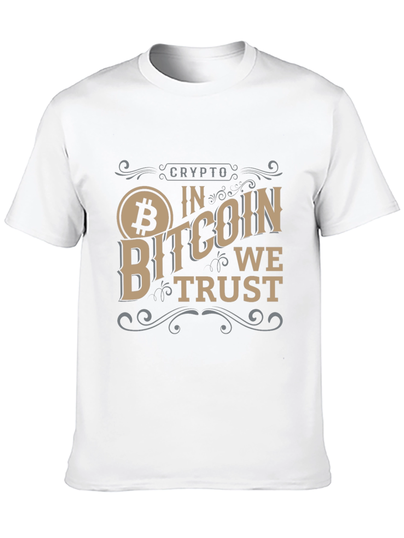 Crypto Bitcoin We Trust Black Graphic Tee