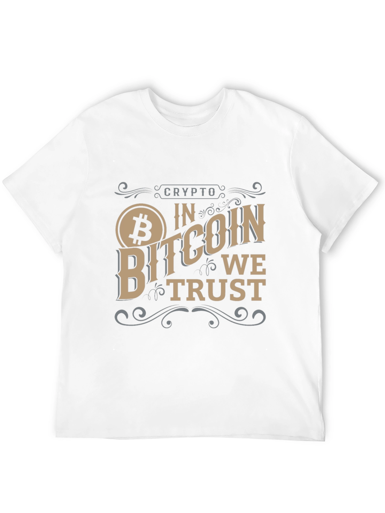 Crypto Bitcoin We Trust Black Graphic Tee