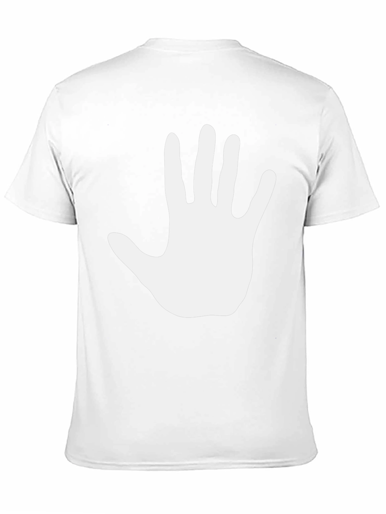 Hand Print Graphic Tee - Casual Black T-Shirt