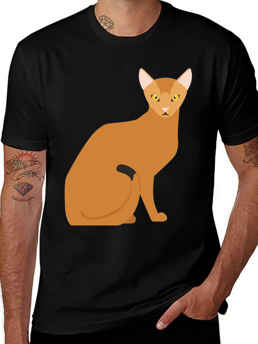 Abyssinian Cat Graphic Tee - Soft Cotton Comfort