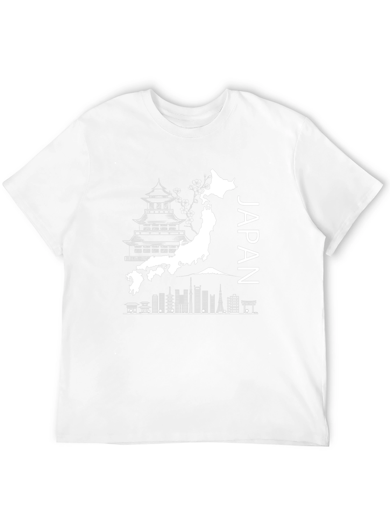 Japan Map Skyline Graphic T-Shirt