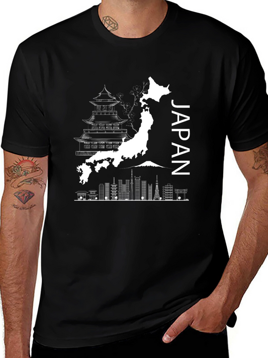 Japan Map Skyline Graphic T-Shirt