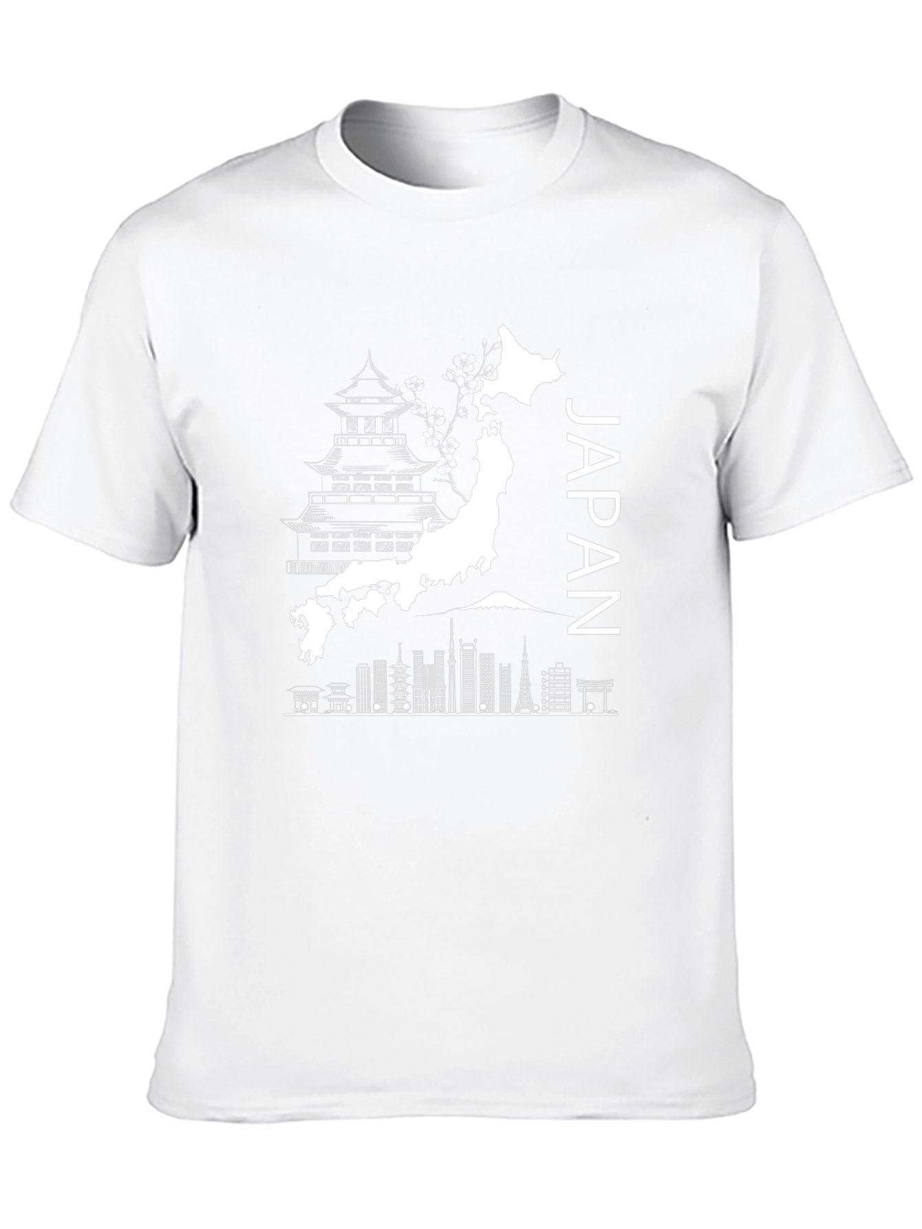 Japan Map Skyline Graphic T-Shirt