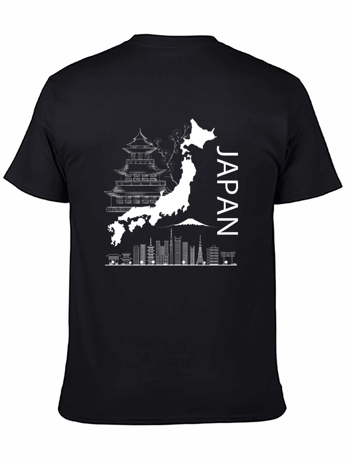 Japan Map Skyline Graphic T-Shirt