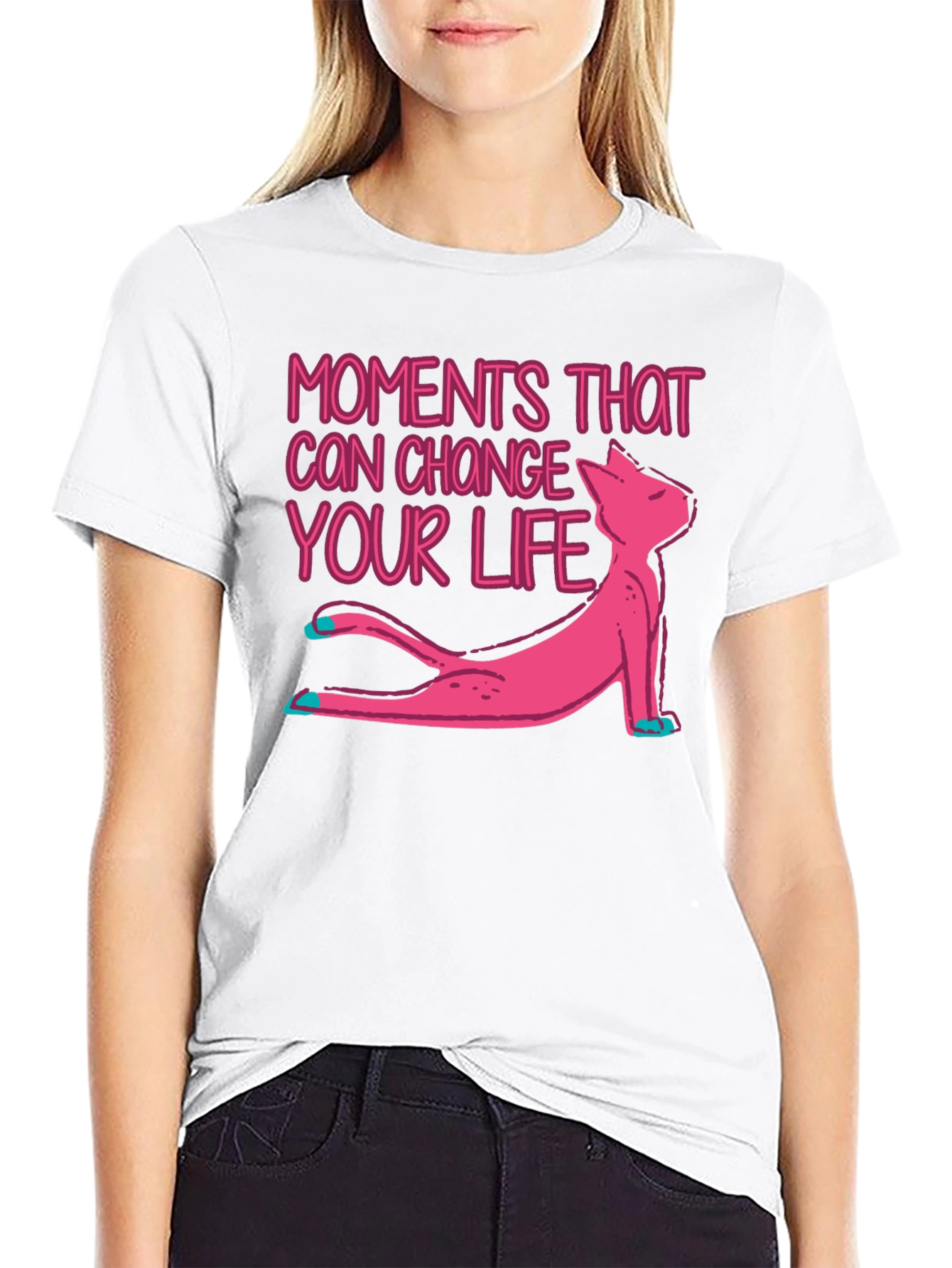 Moments That Change Your Life - Yoga Cat T-Shirt