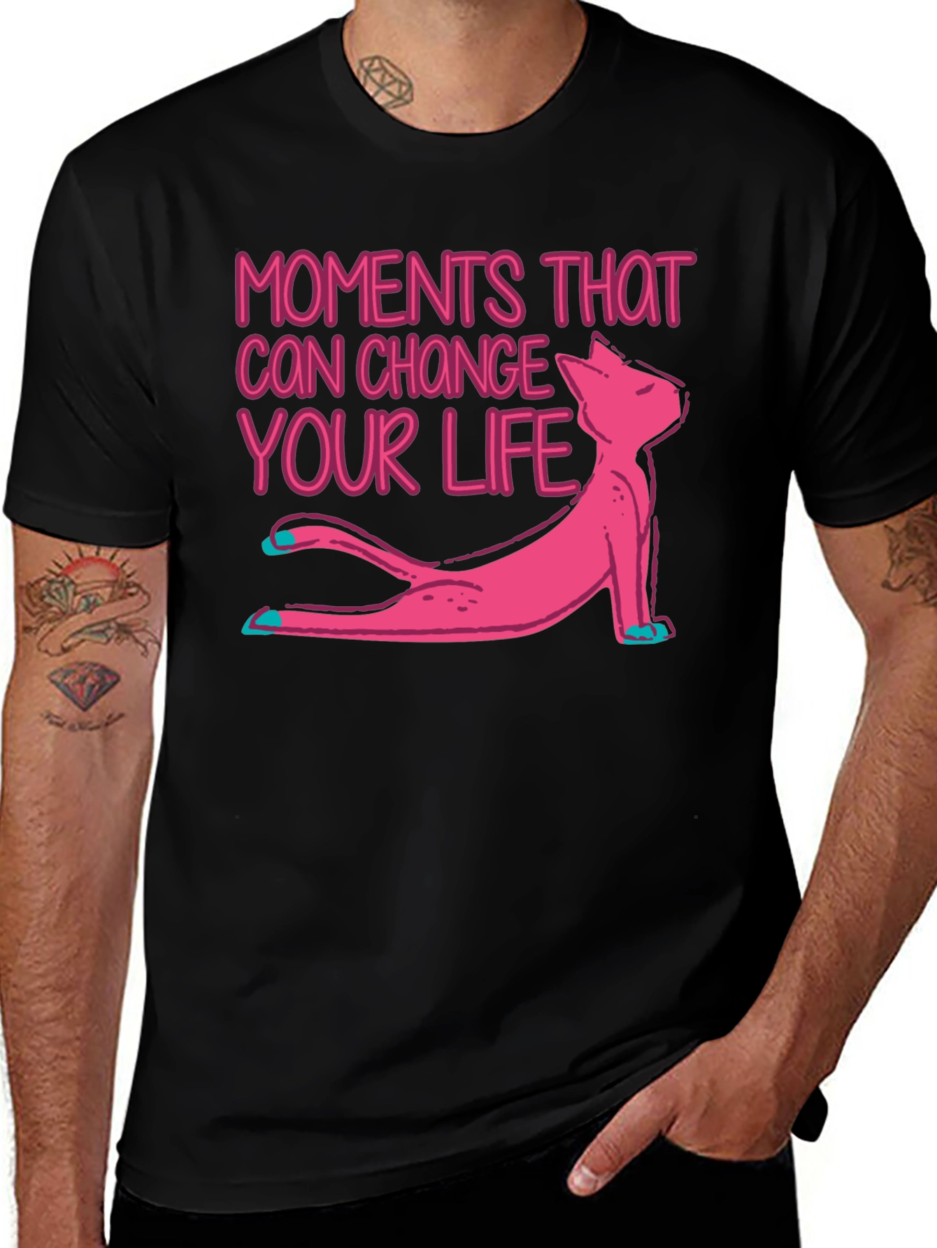 Moments That Change Your Life - Yoga Cat T-Shirt