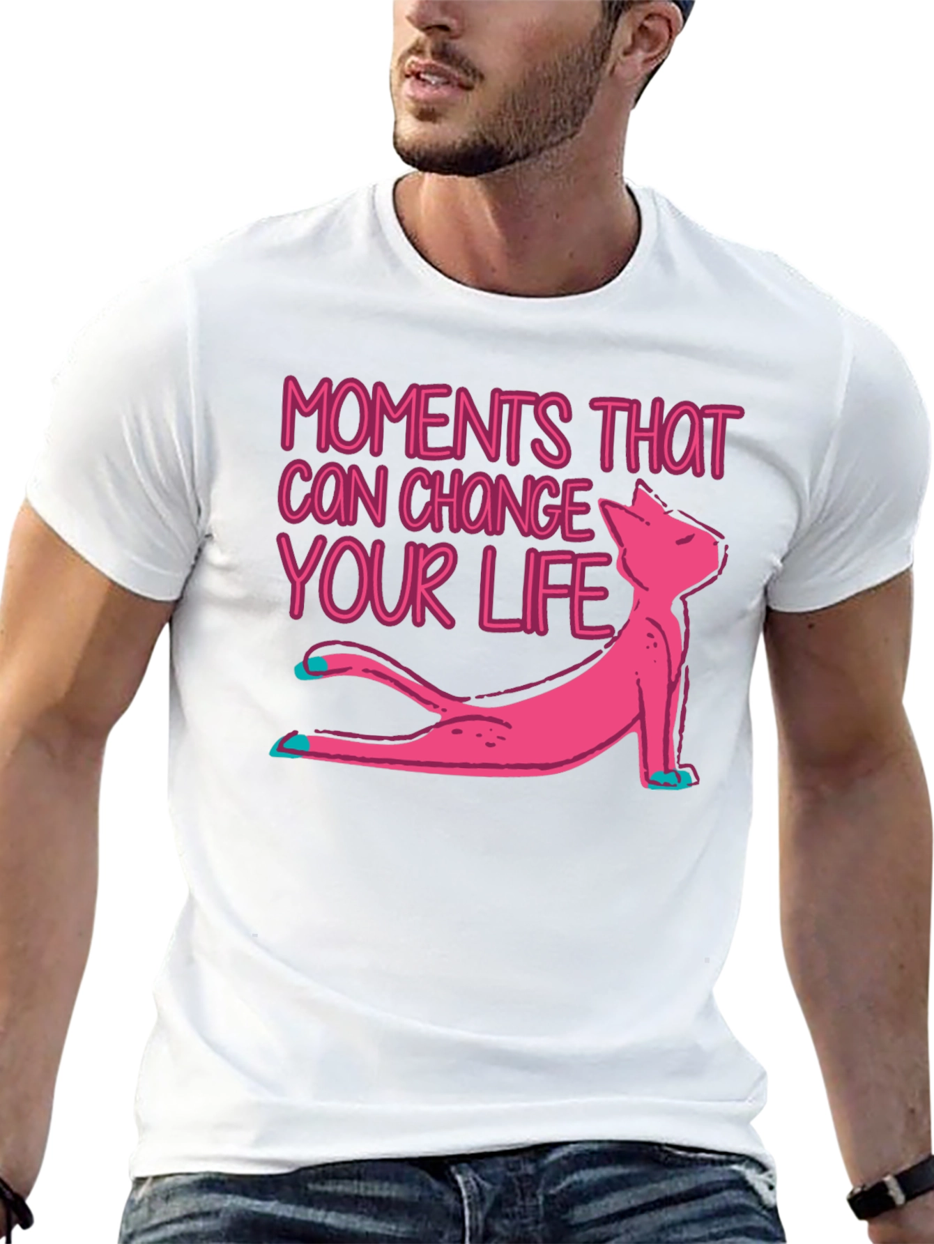 Moments That Change Your Life - Yoga Cat T-Shirt