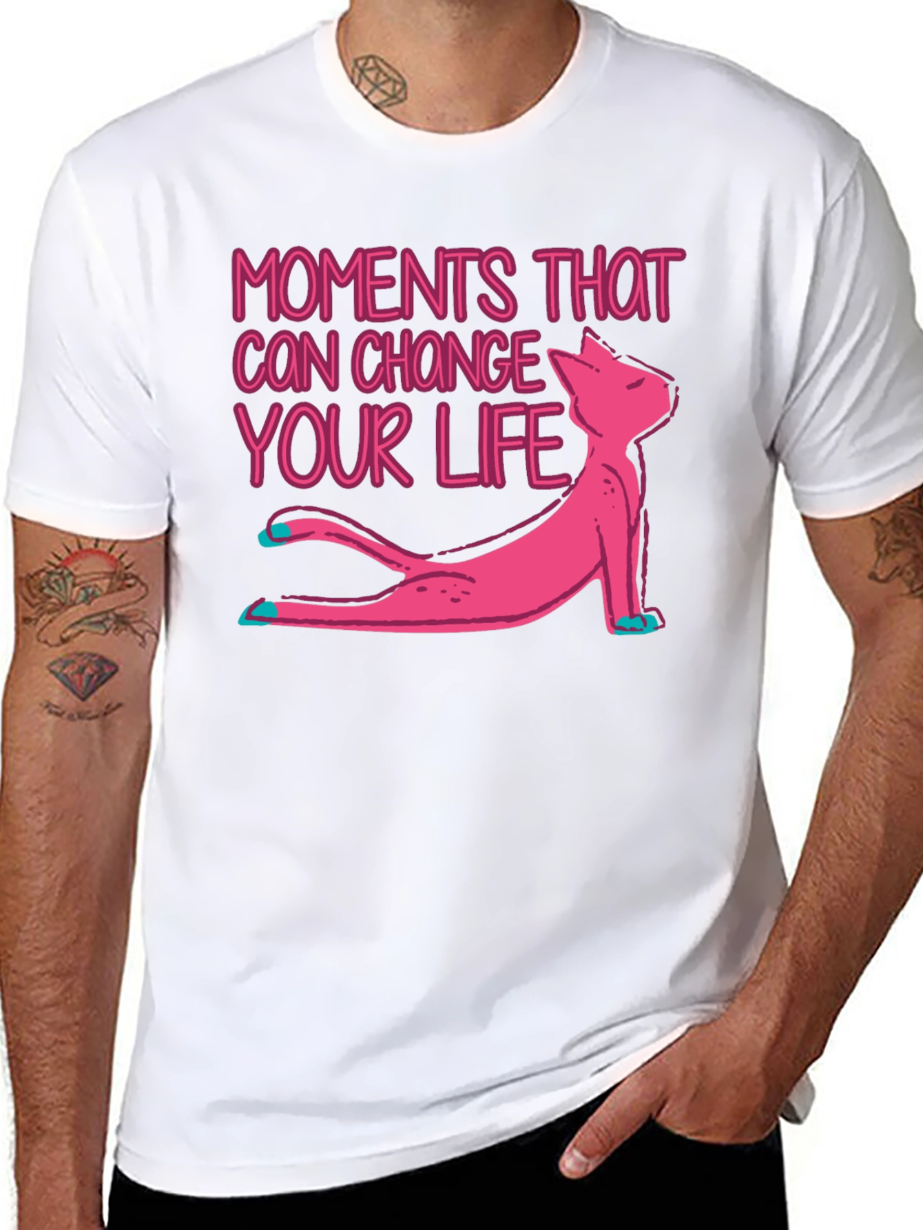 Moments That Change Your Life - Yoga Cat T-Shirt