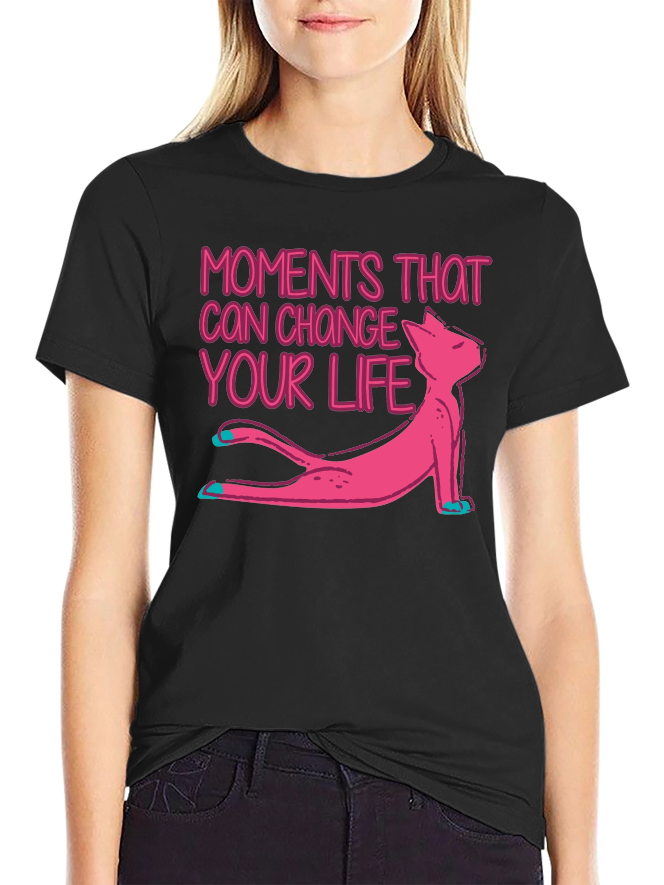 Moments That Change Your Life - Yoga Cat T-Shirt