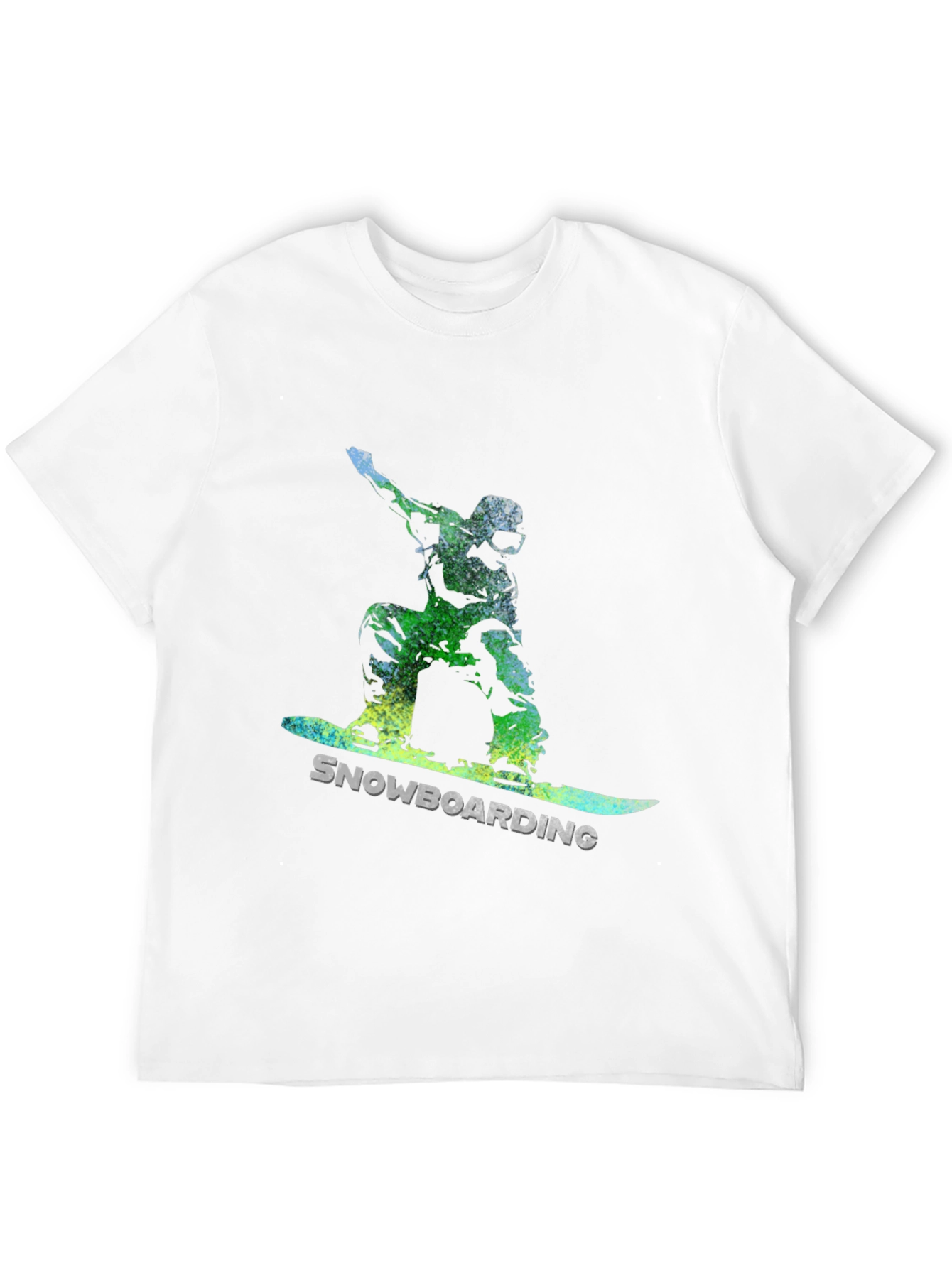 Snowboarding Graphic Tee - Black Cotton Comfort