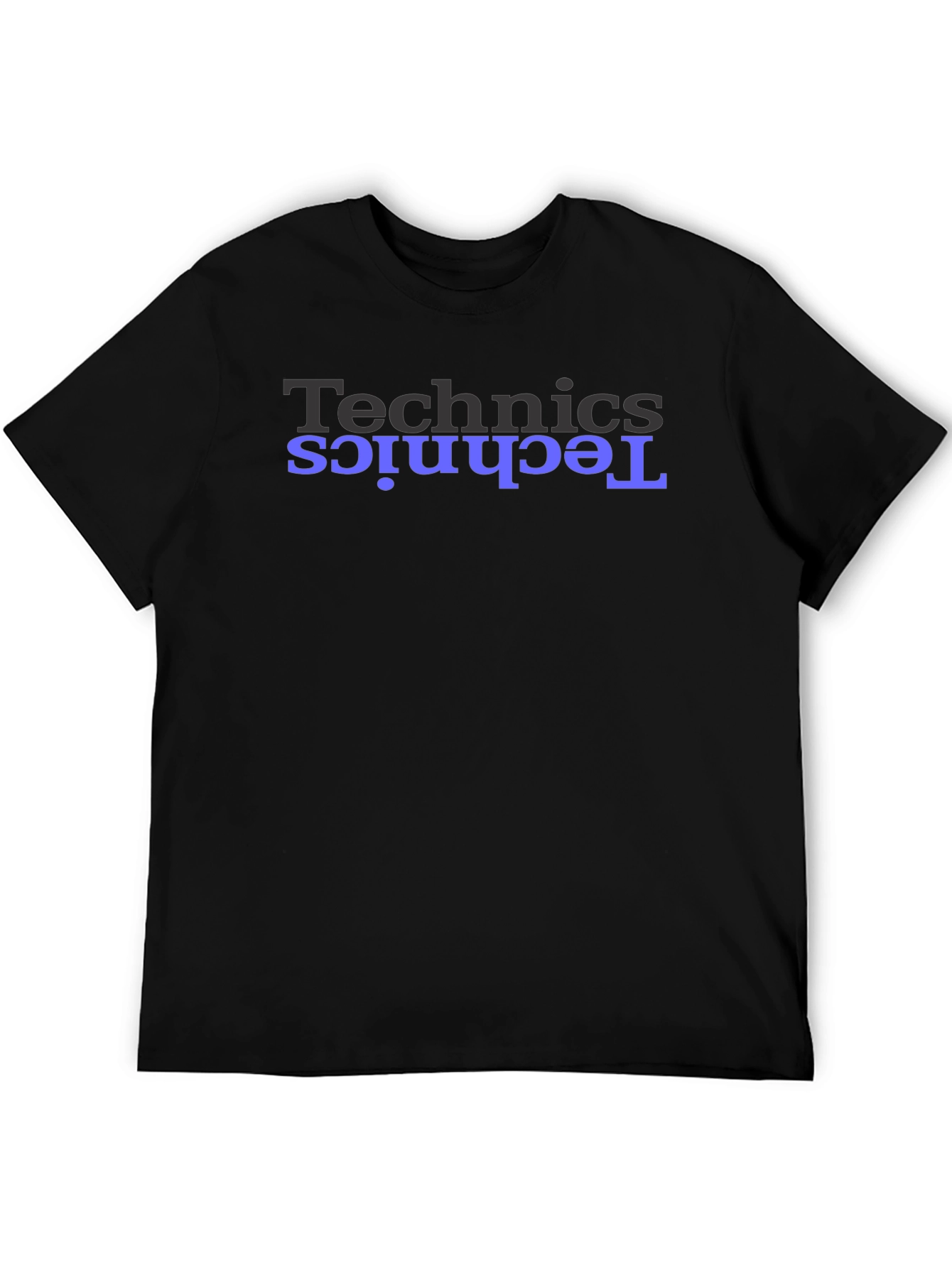 Technics Graphic Tee - Black Cotton T-Shirt