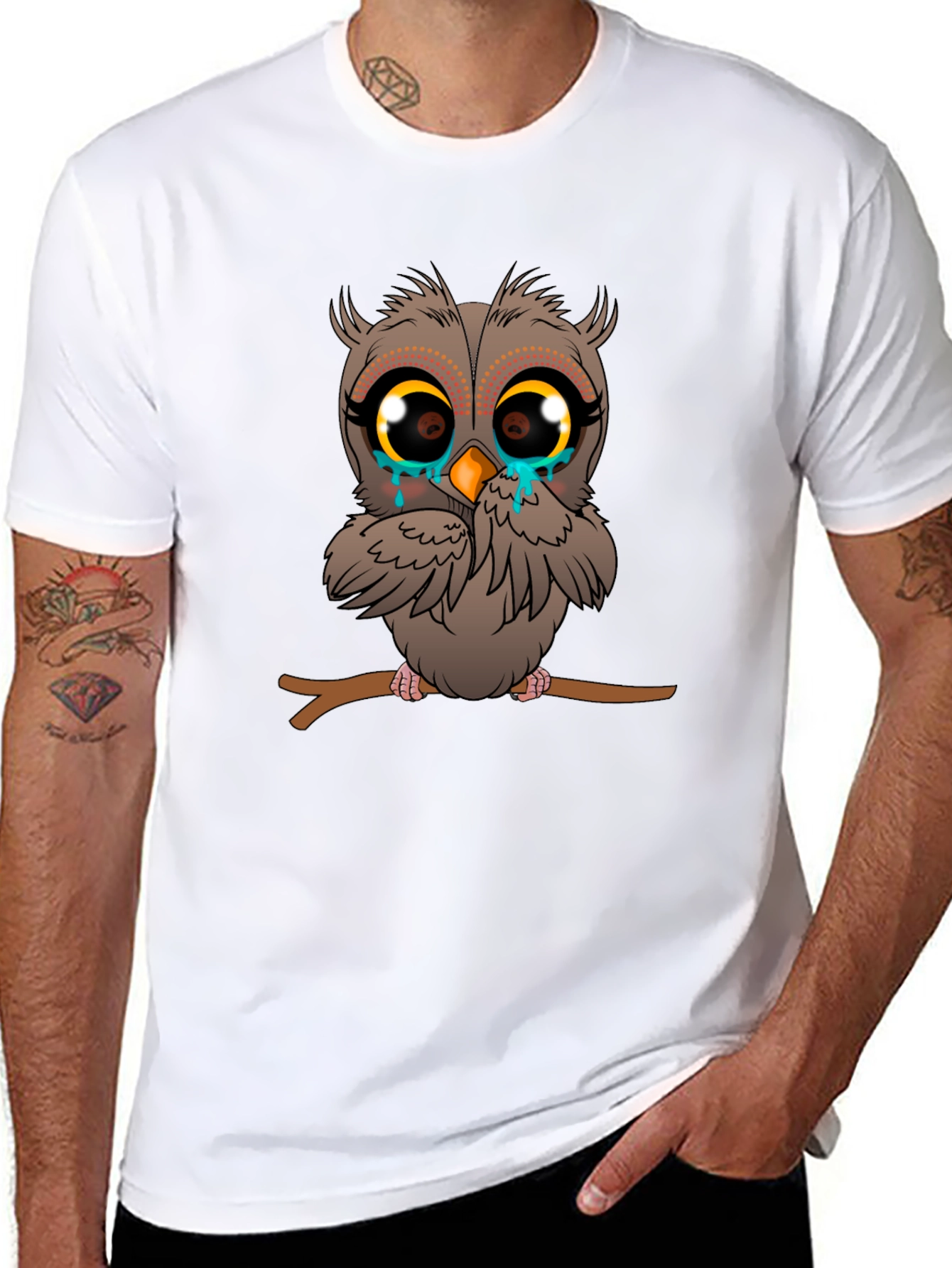 Sad Owl Graphic Tee - Unisex Comfort
