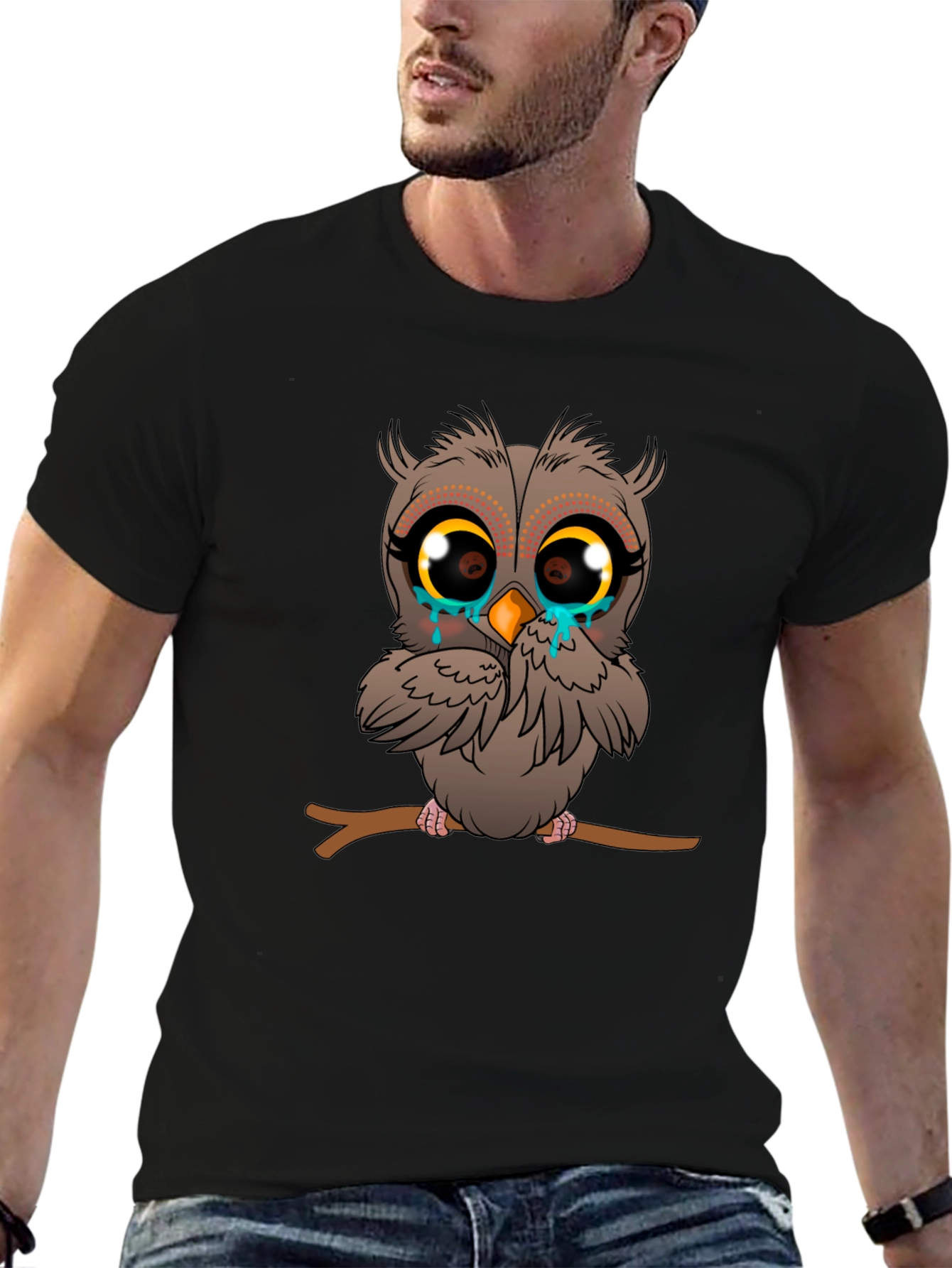 Sad Owl Graphic Tee - Unisex Comfort
