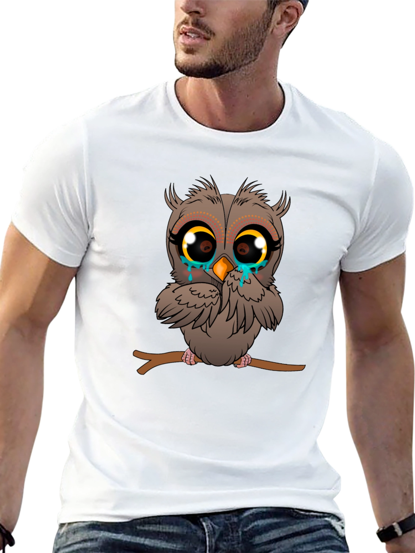 Sad Owl Graphic Tee - Unisex Comfort