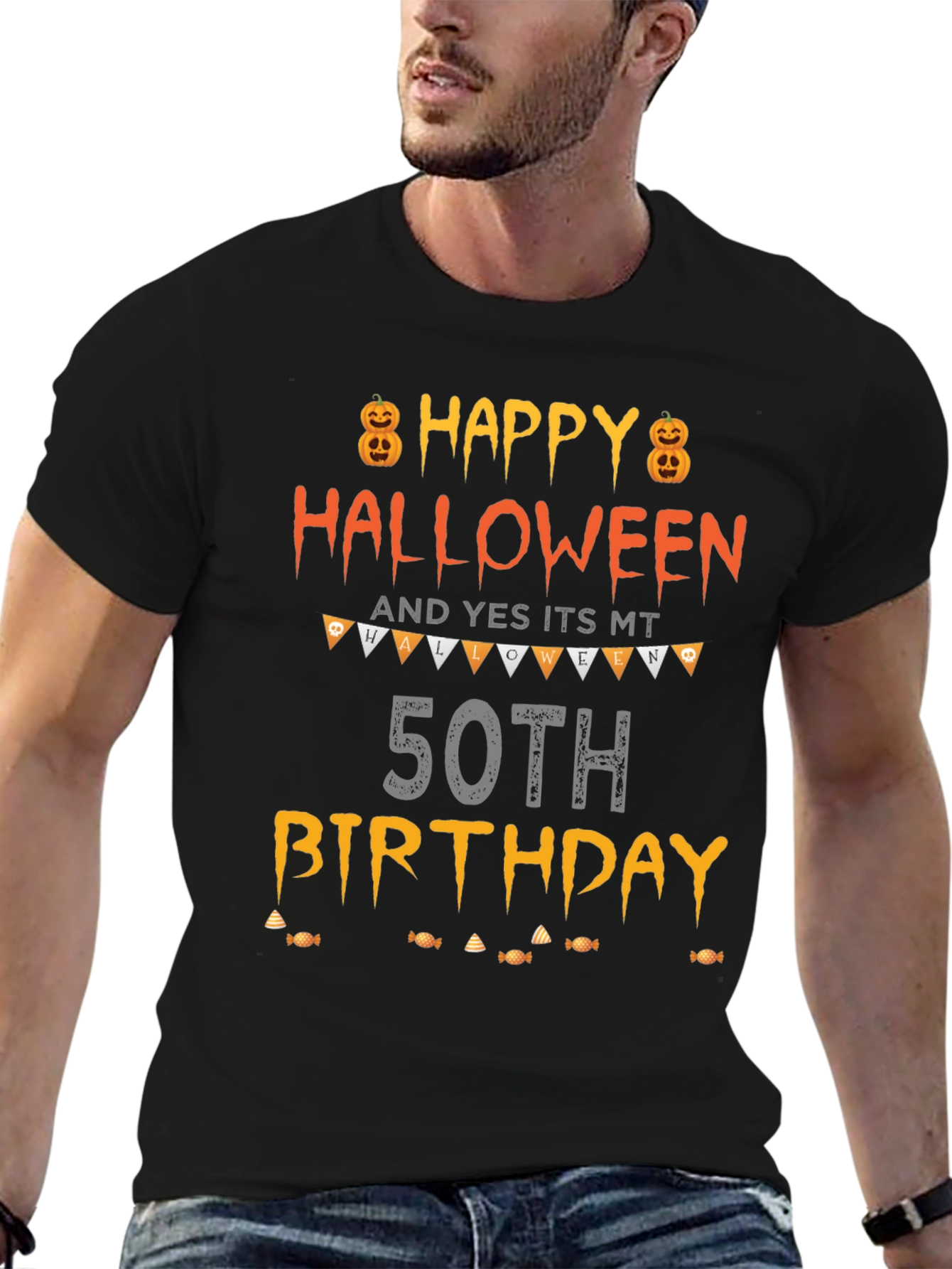 Happy Halloween 50th Birthday T-Shirt