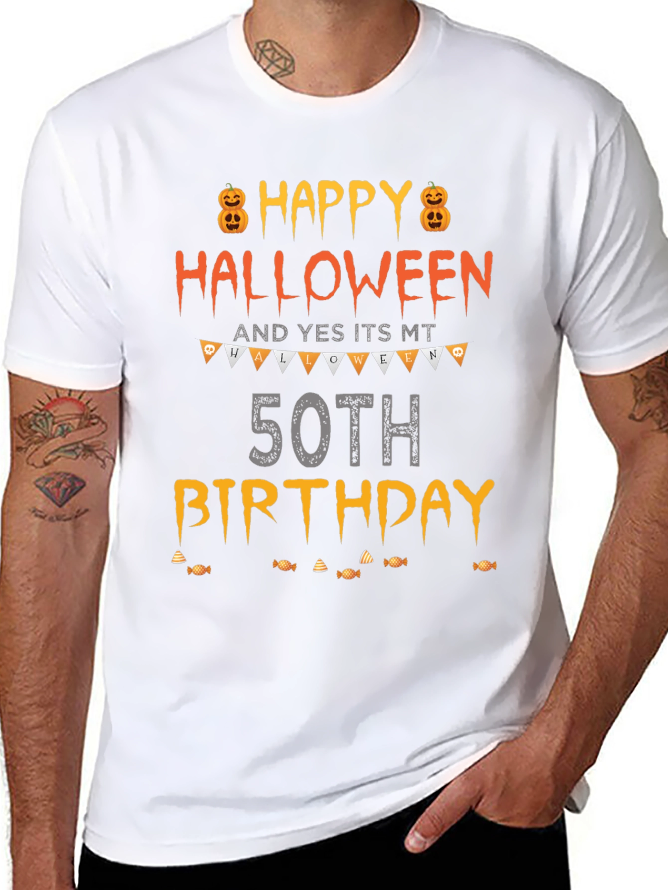 Happy Halloween 50th Birthday T-Shirt
