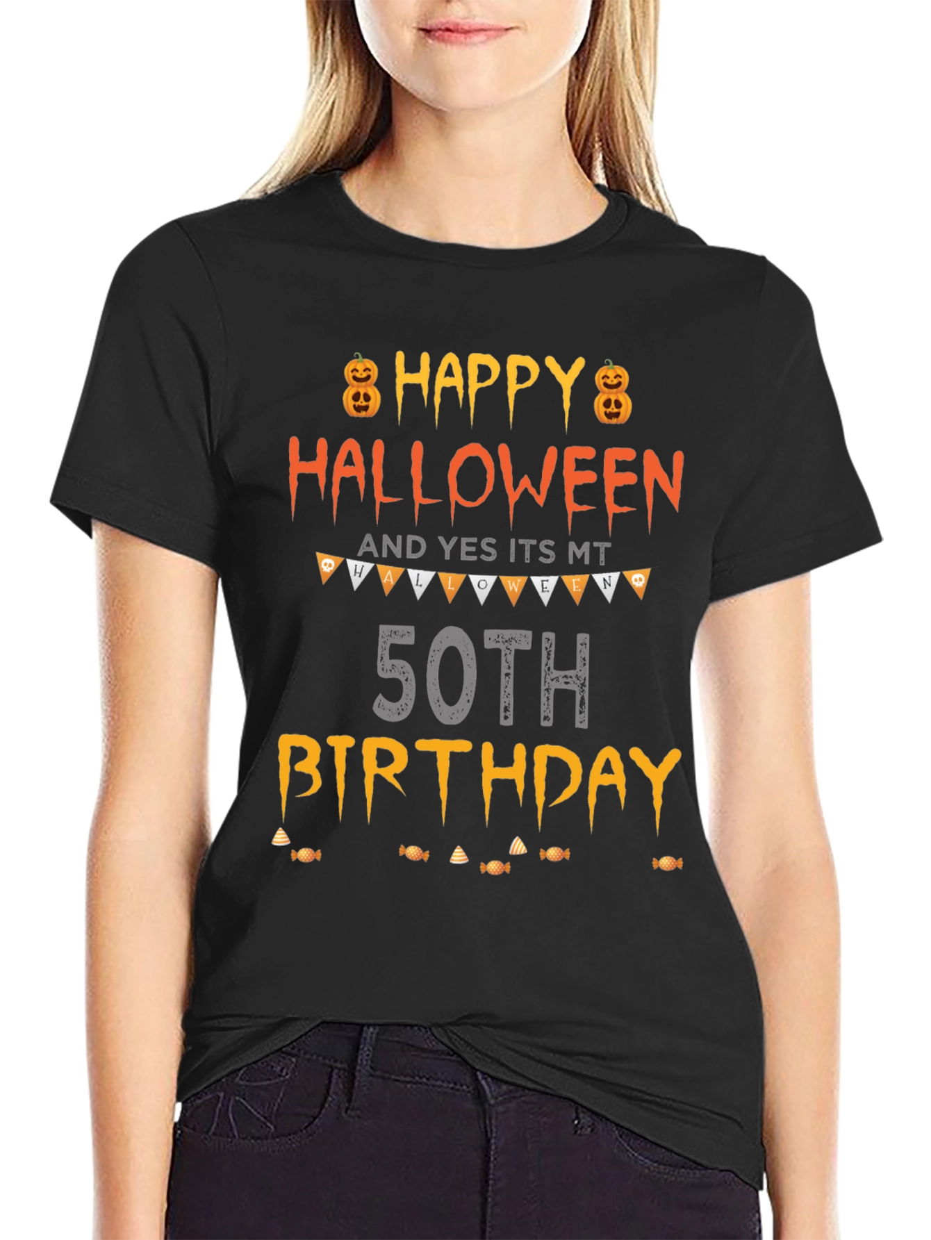 Happy Halloween 50th Birthday T-Shirt