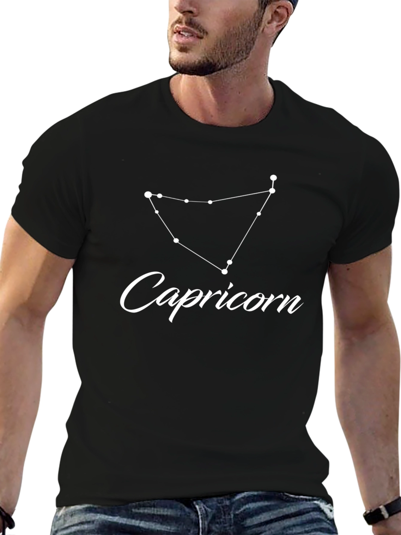 Capricorn Zodiac Sign Black T-Shirt