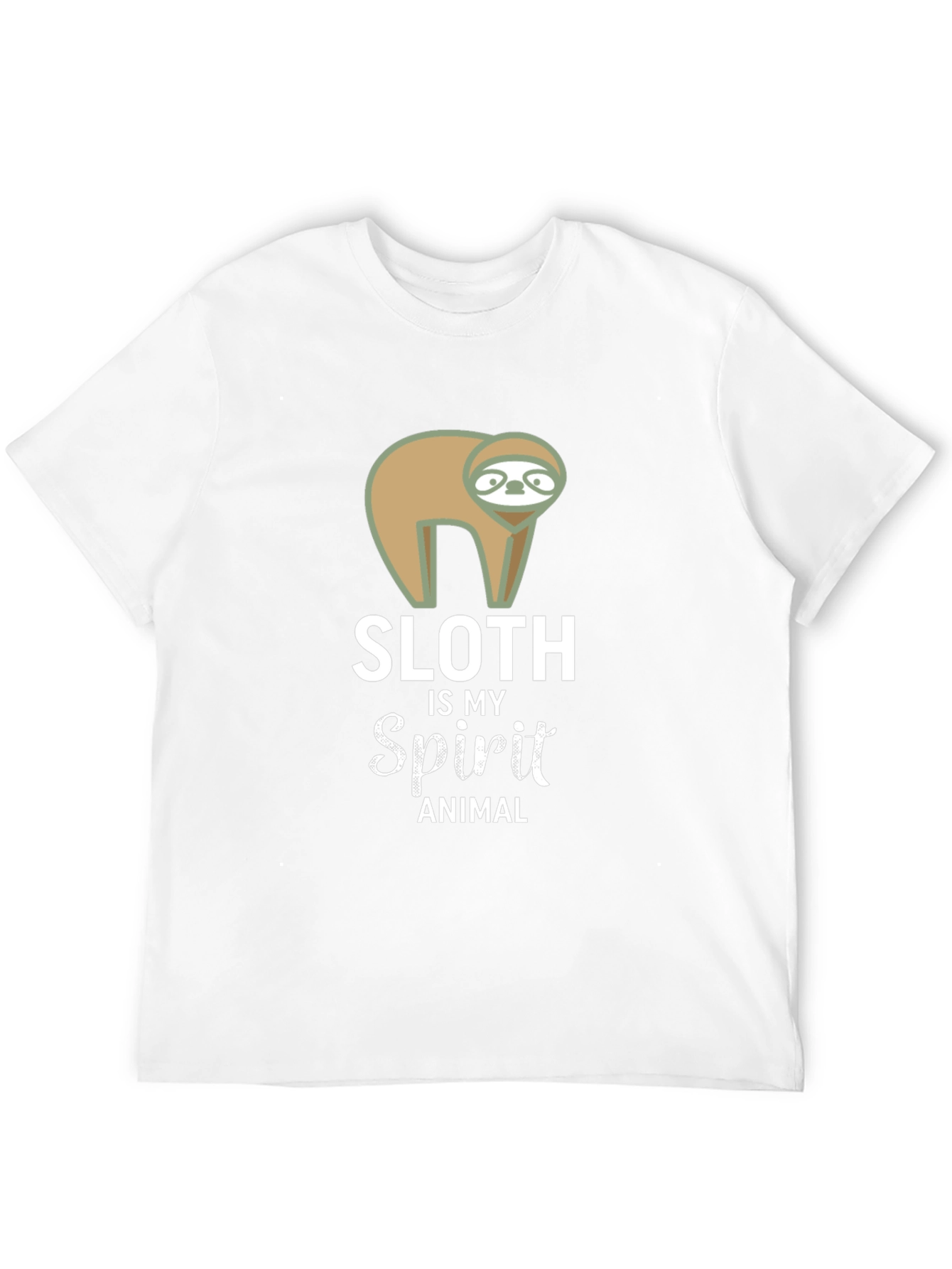 Sloth Spirit Animal Black Graphic Tee