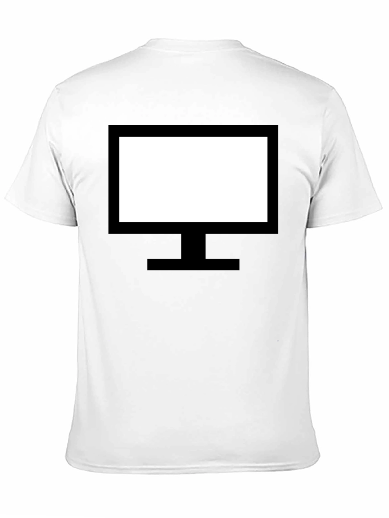 Graphic Tee - Computer Monitor Design Black Cotton