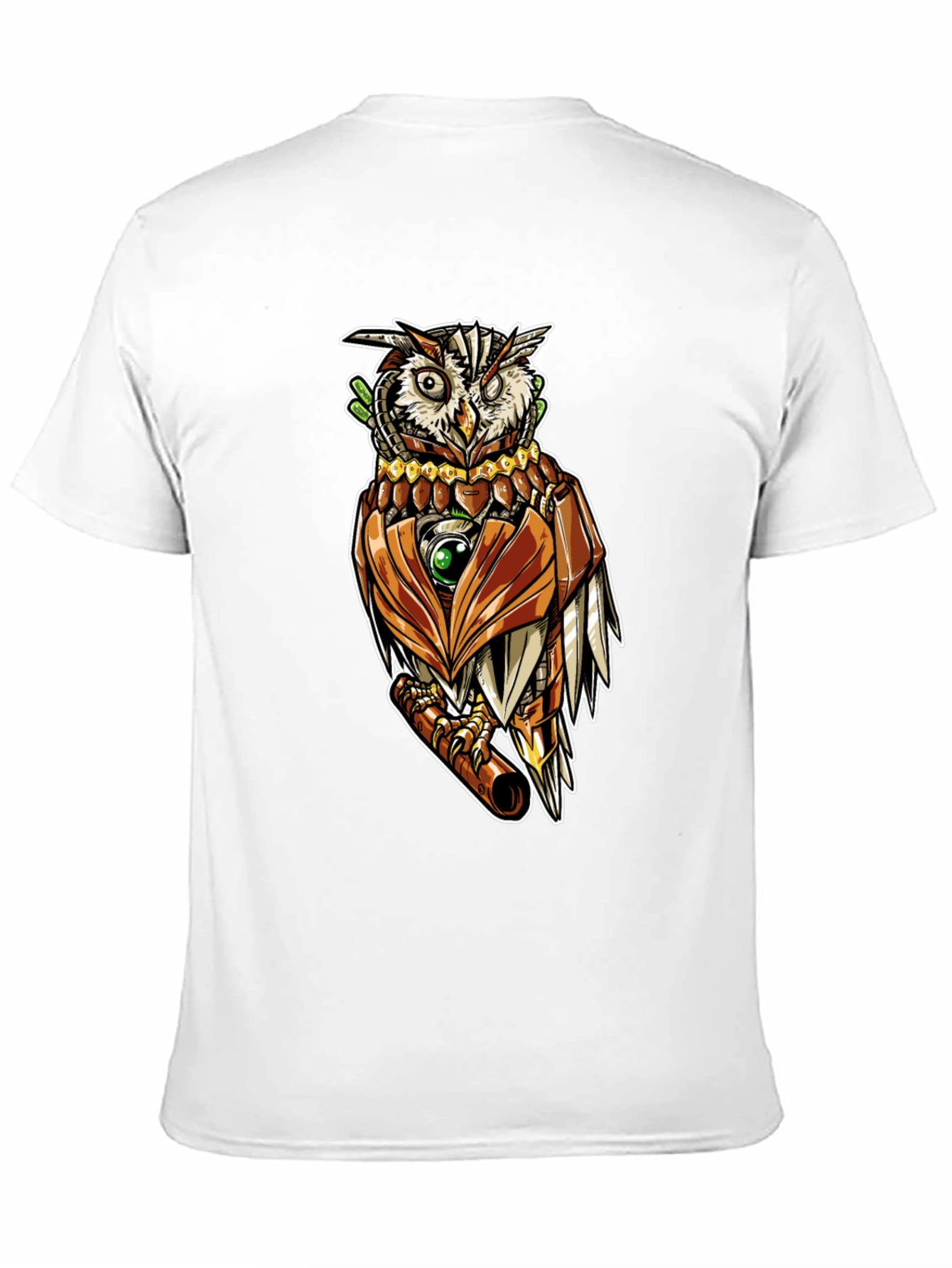 Steampunk Owl Graphic Tee - Unique Design