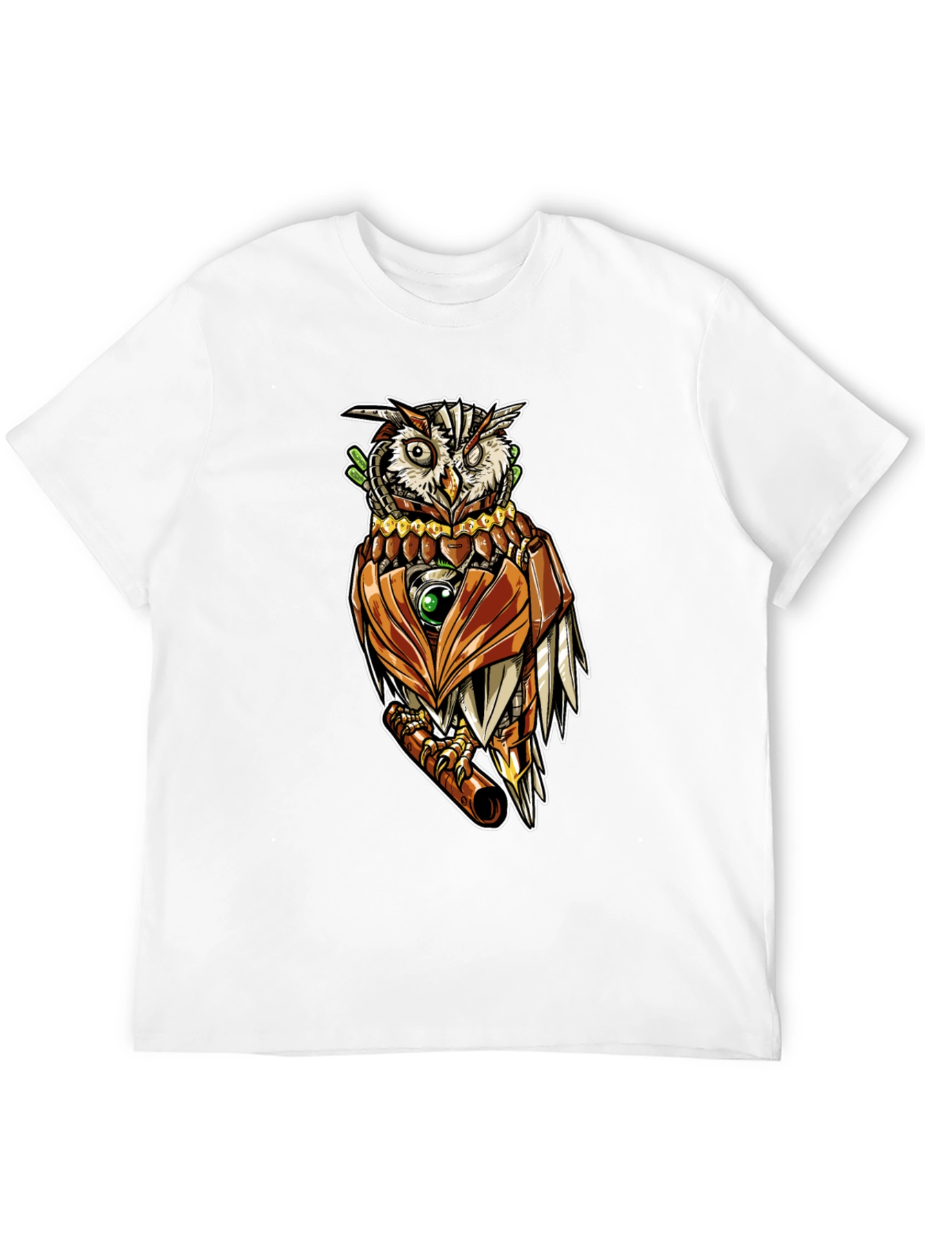 Steampunk Owl Graphic Tee - Unique Design