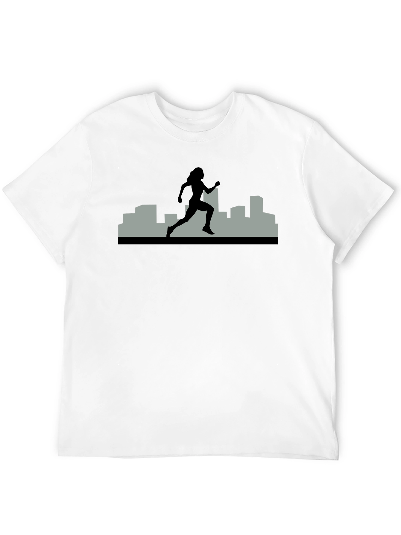 Urban Runner Graphic Tee - Black Cotton Shirt