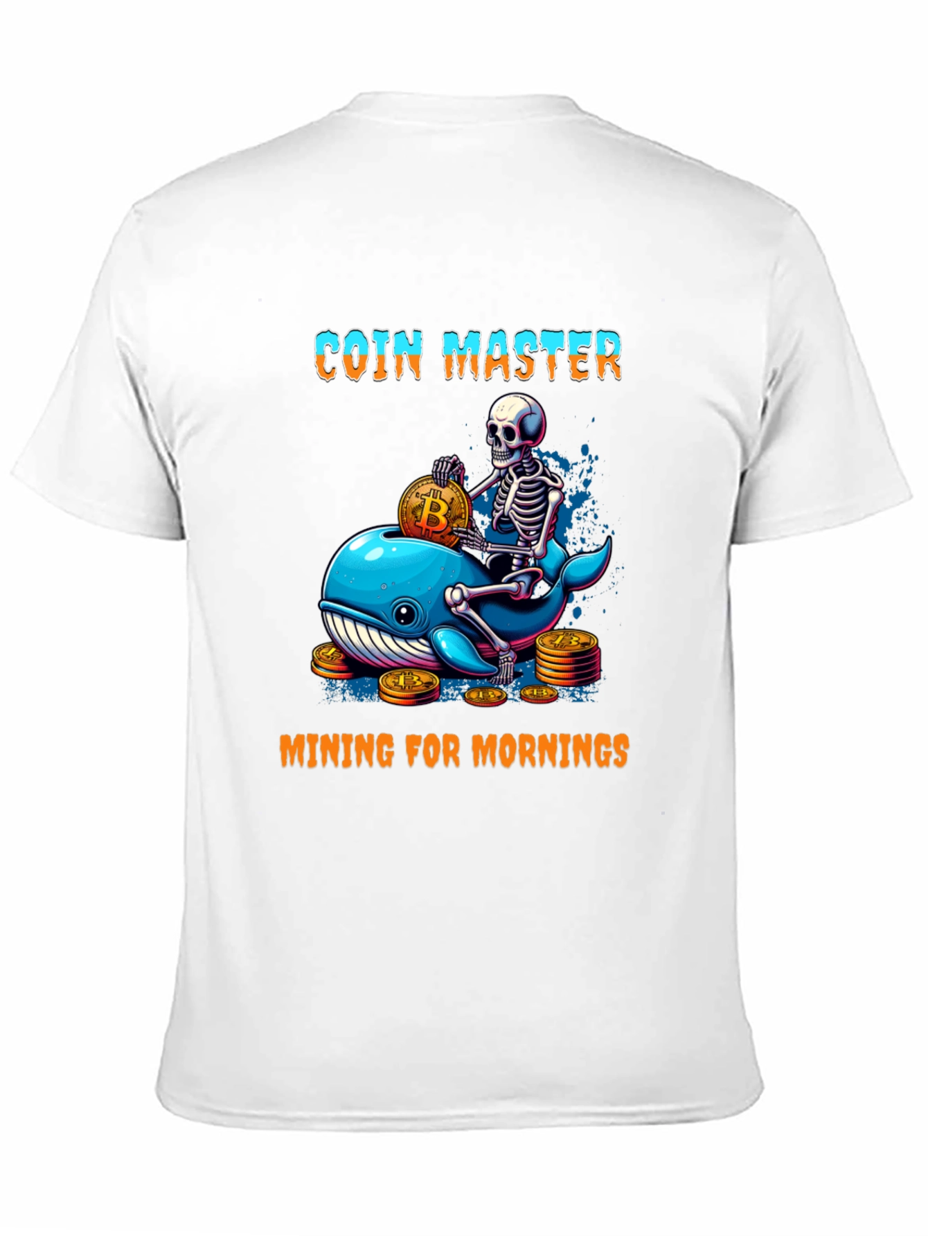 Coin Master Skeleton Whale Bitcoin T-Shirt