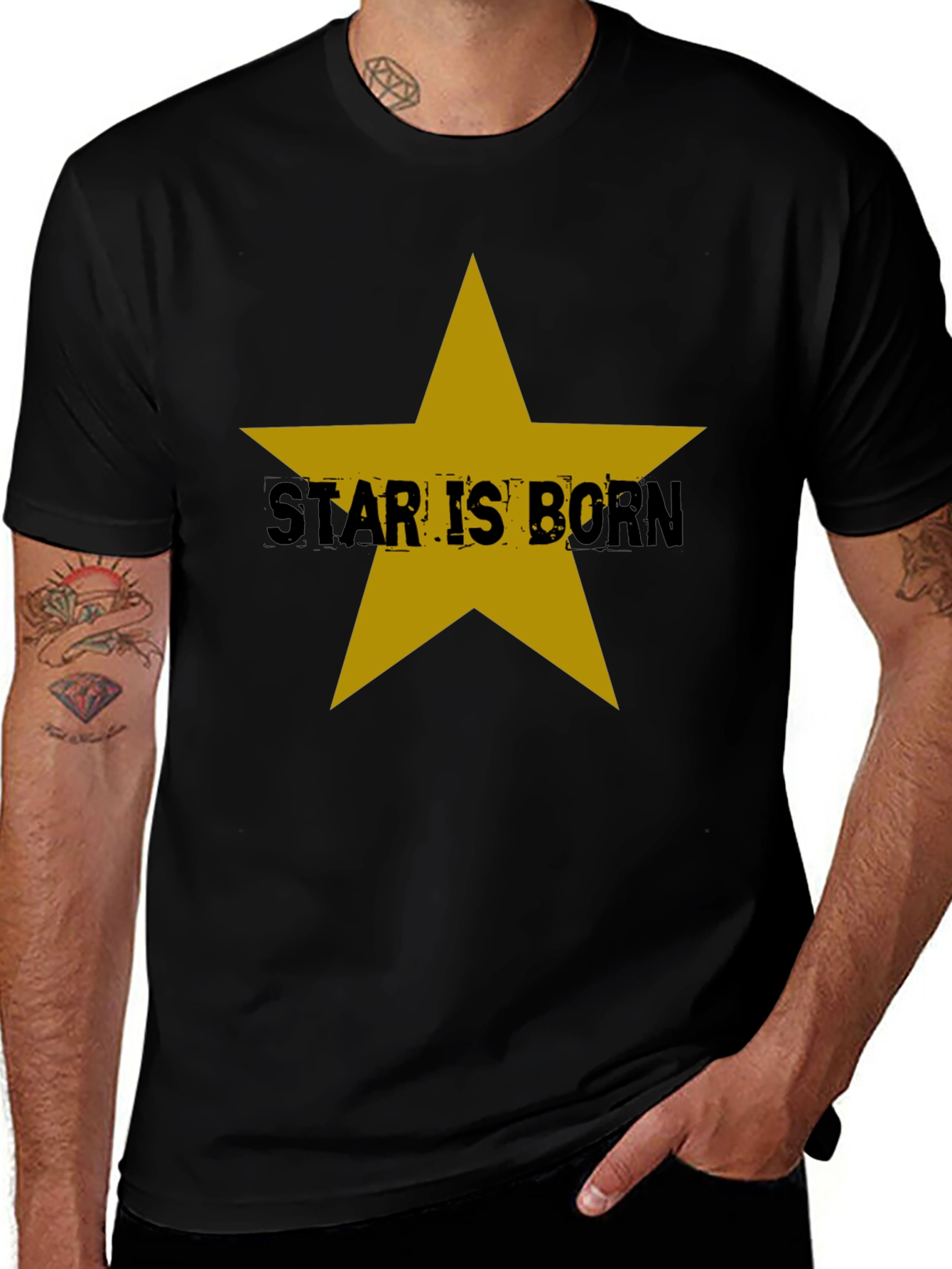 Star is Born Black Graphic Tee