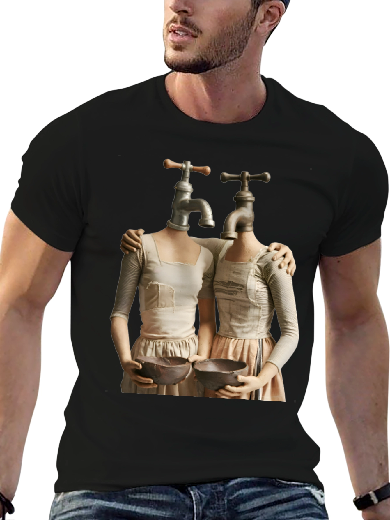 Abstract Faucet Head Womens T-Shirt