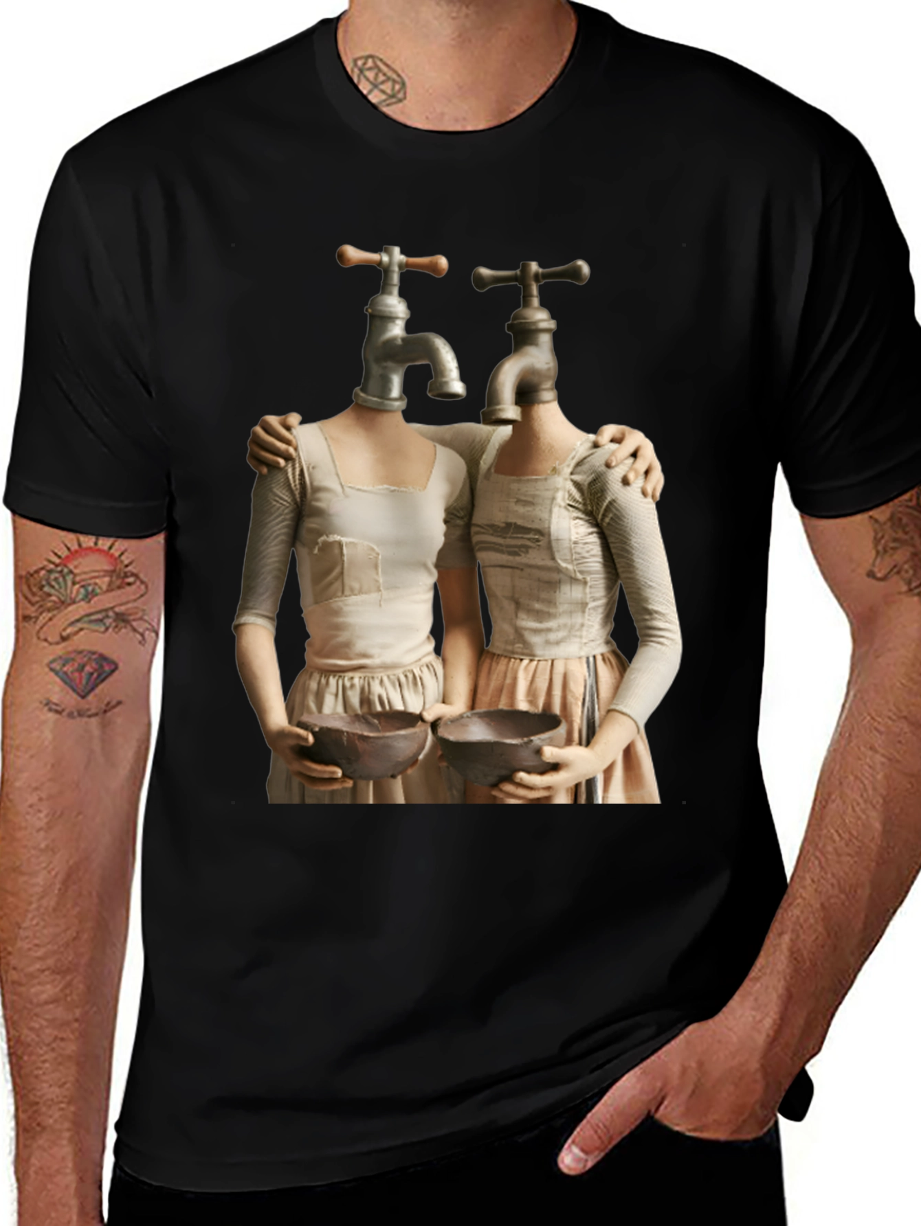 Abstract Faucet Head Womens T-Shirt