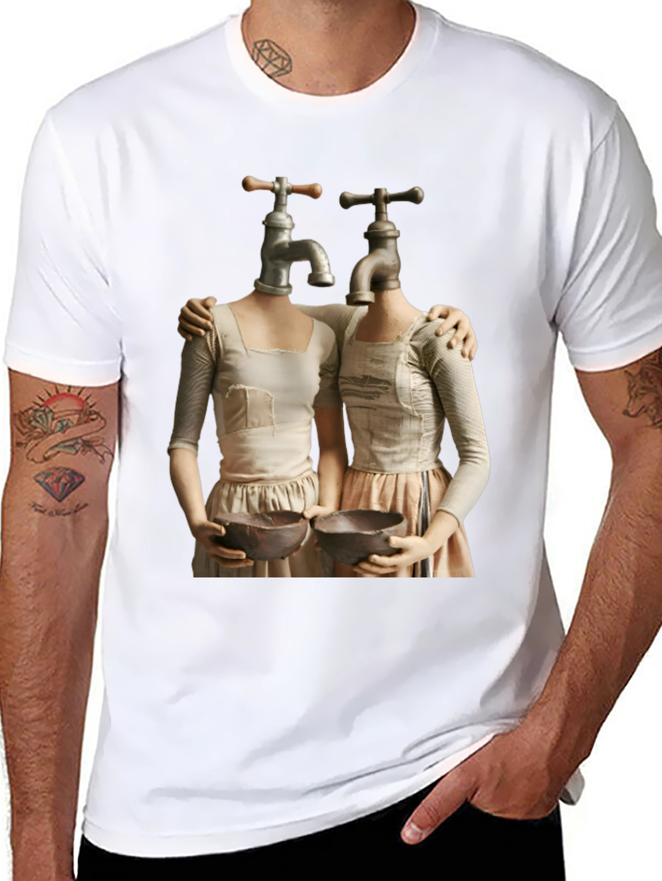 Abstract Faucet Head Womens T-Shirt