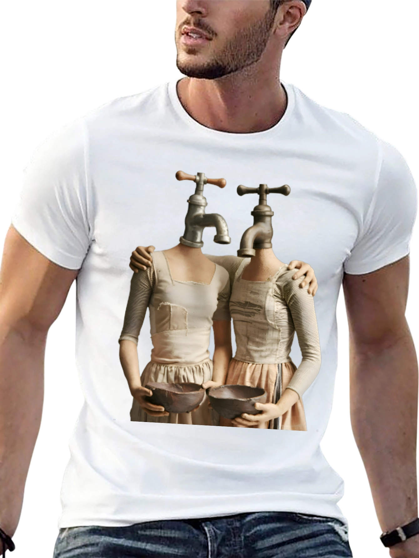Abstract Faucet Head Womens T-Shirt