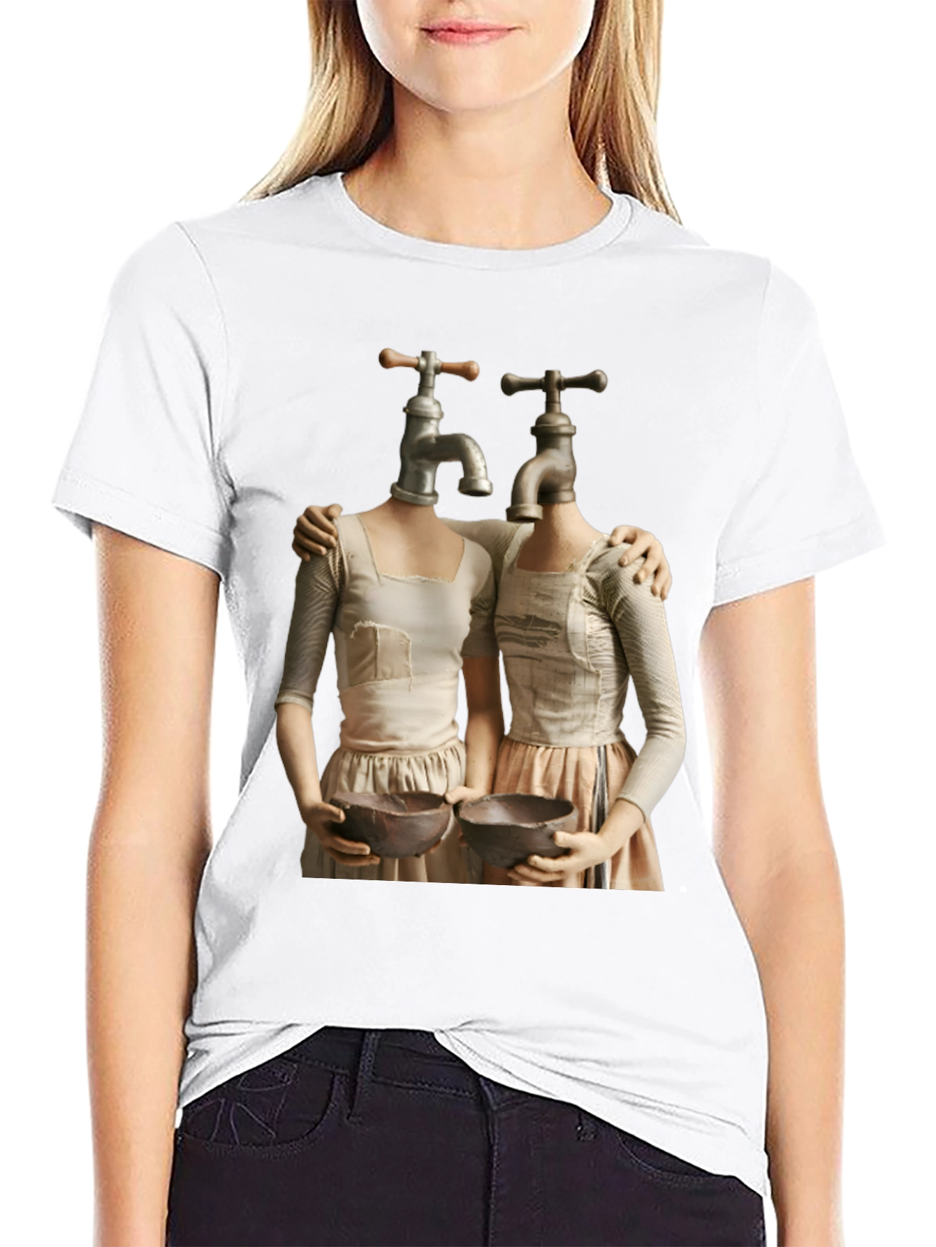 Abstract Faucet Head Womens T-Shirt