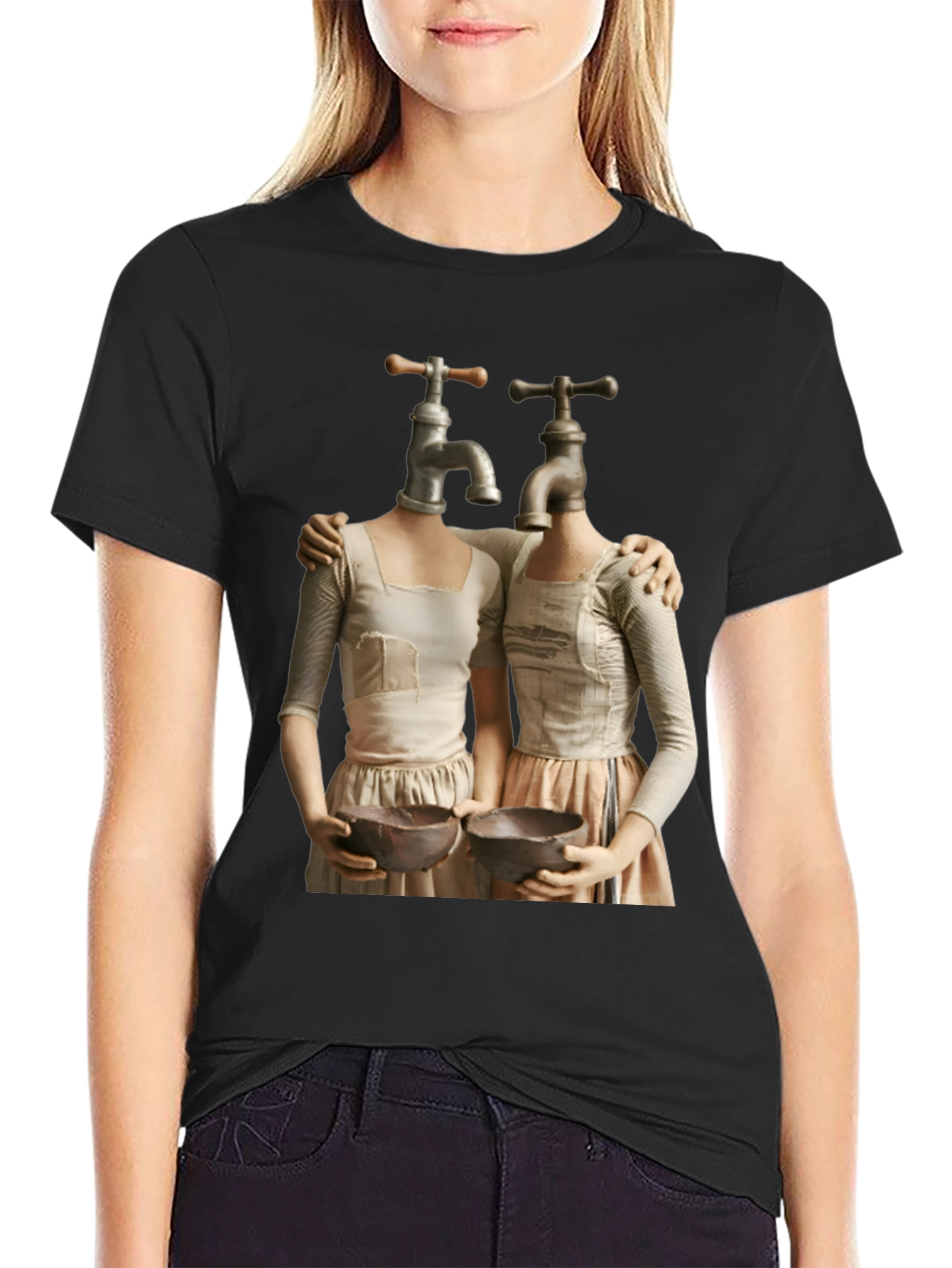 Abstract Faucet Head Womens T-Shirt