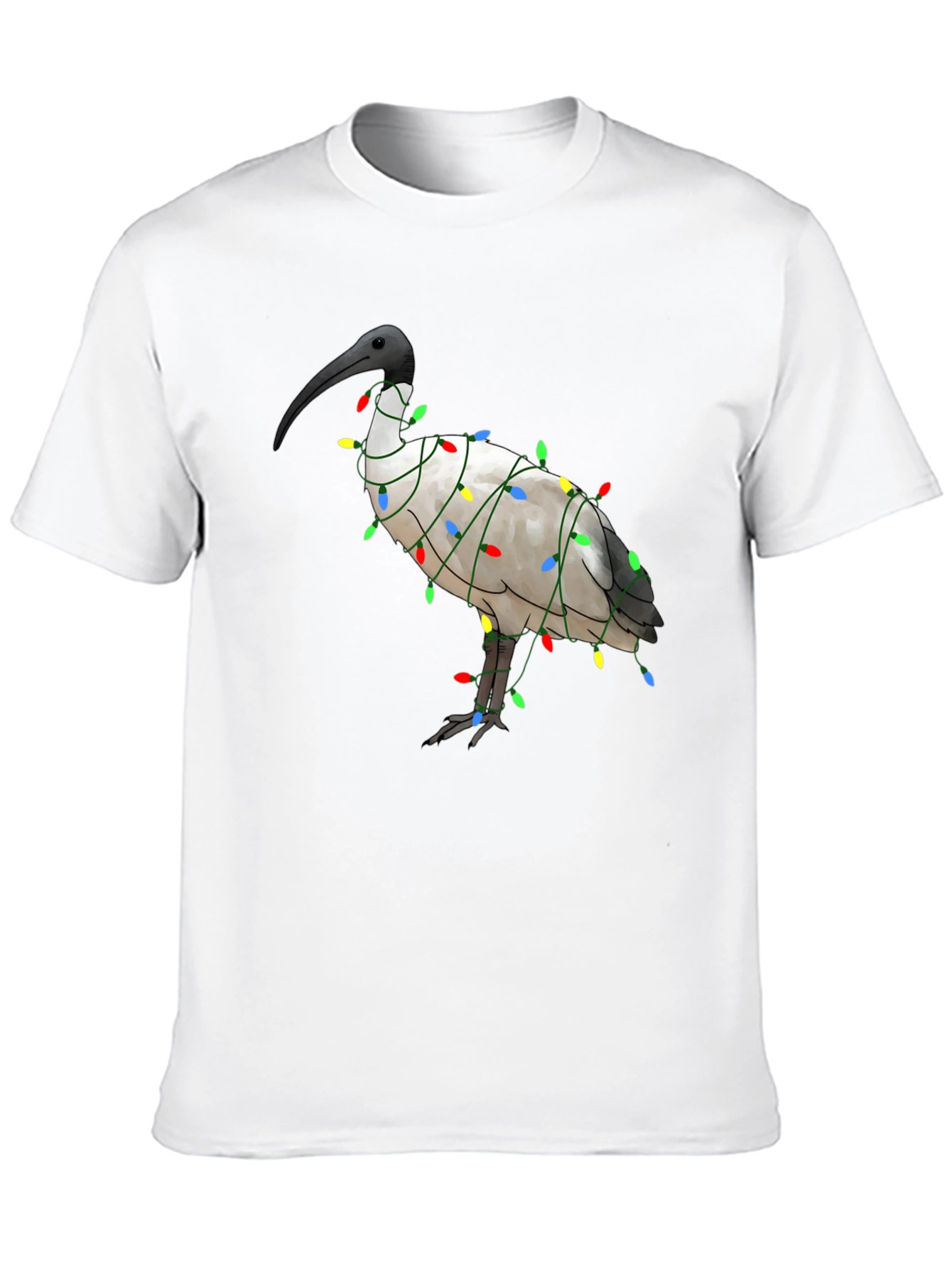 Ibis Bird Christmas Lights T-Shirt - Holiday Apparel