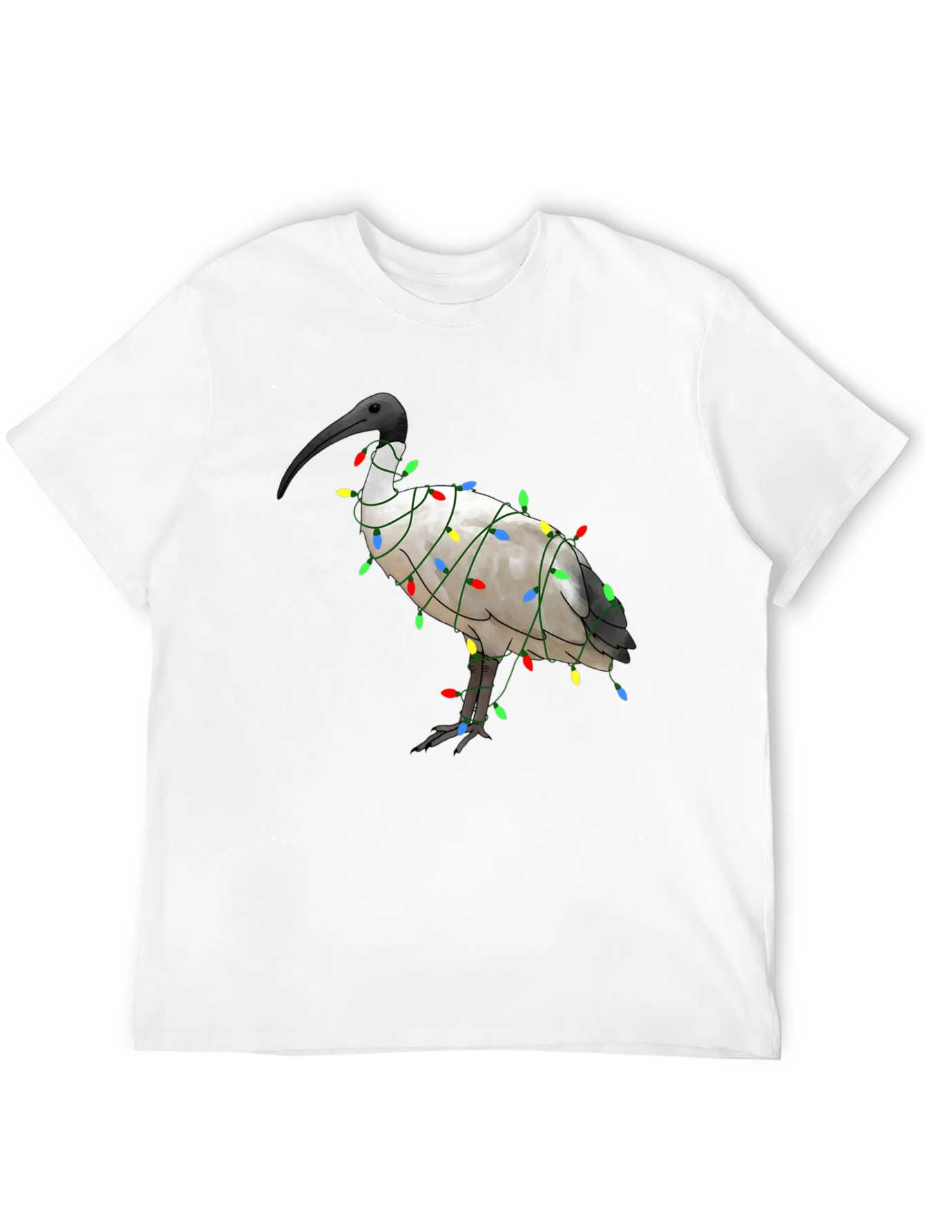 Ibis Bird Christmas Lights T-Shirt - Holiday Apparel