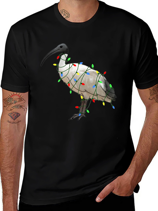 Ibis Bird Christmas Lights T-Shirt - Holiday Apparel