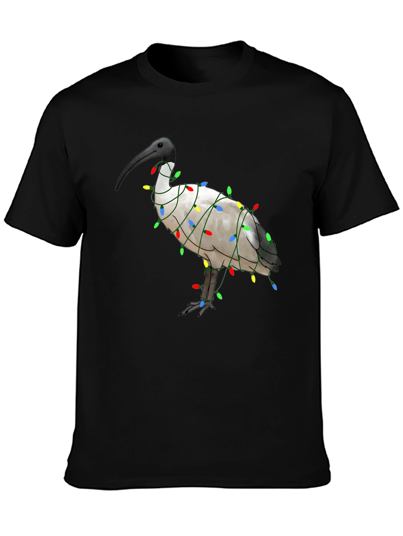 Ibis Bird Christmas Lights T-Shirt - Holiday Apparel