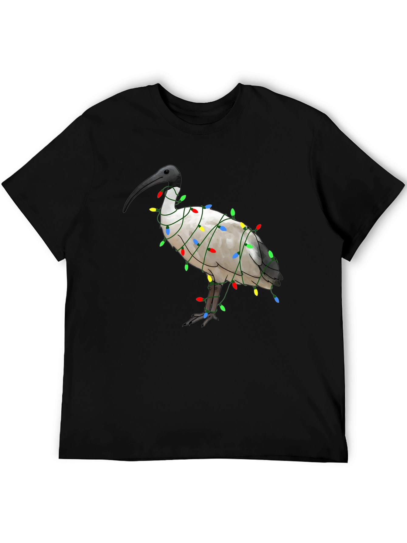 Ibis Bird Christmas Lights T-Shirt - Holiday Apparel
