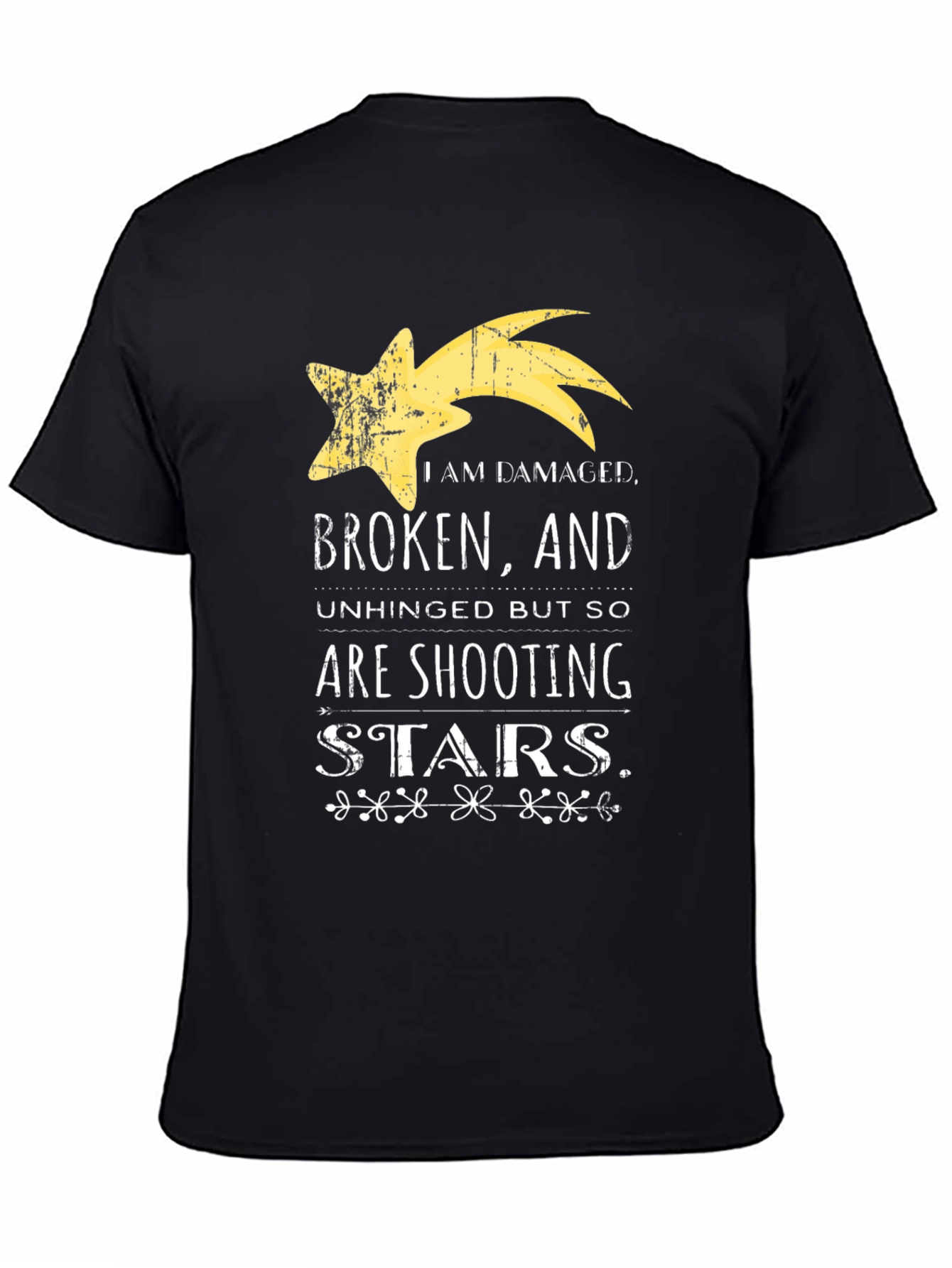 Damaged Shooting Star Graphic Tee - Unisex