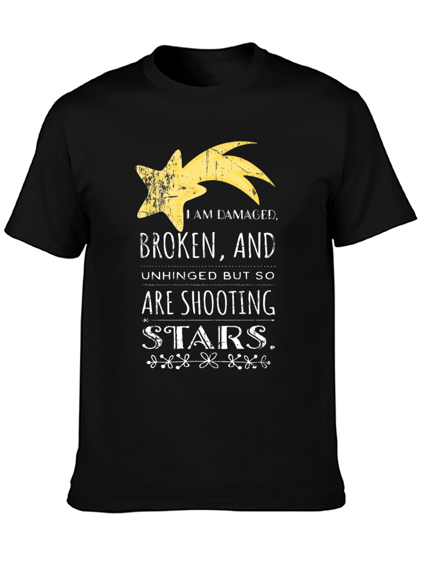 Damaged Shooting Star Graphic Tee - Unisex