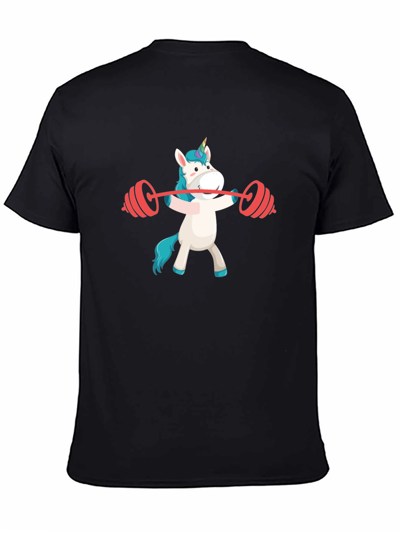 Unicorn Lifting Barbell Graphic T-Shirt