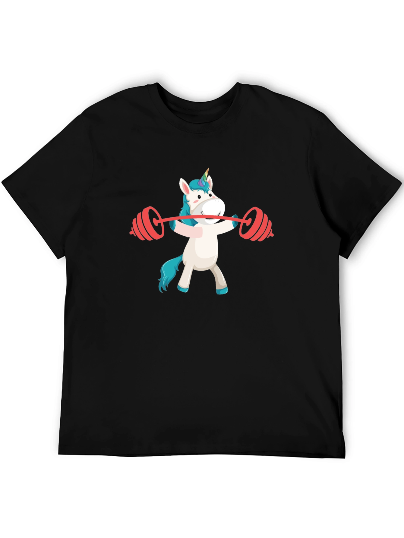 Unicorn Lifting Barbell Graphic T-Shirt