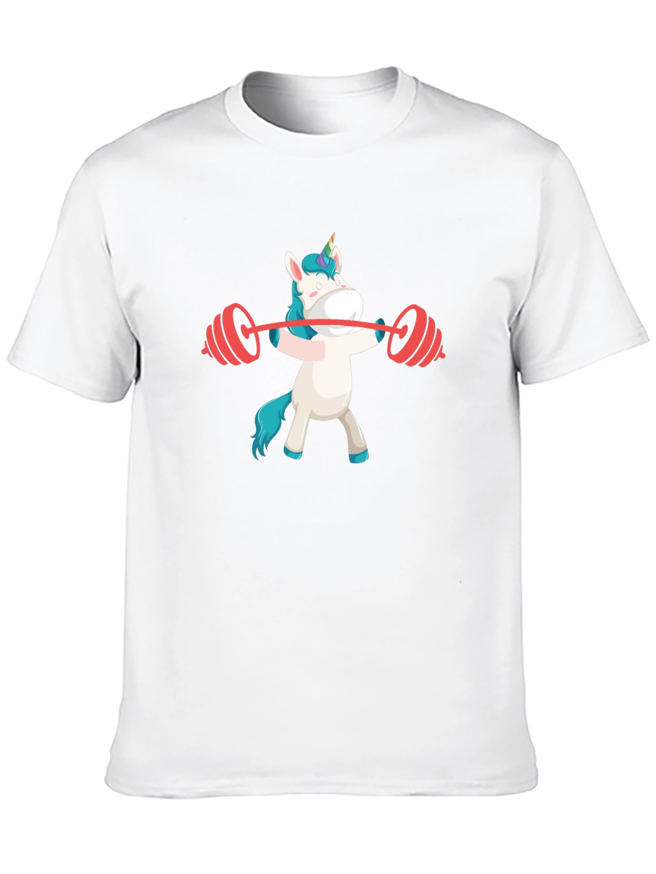 Unicorn Lifting Barbell Graphic T-Shirt