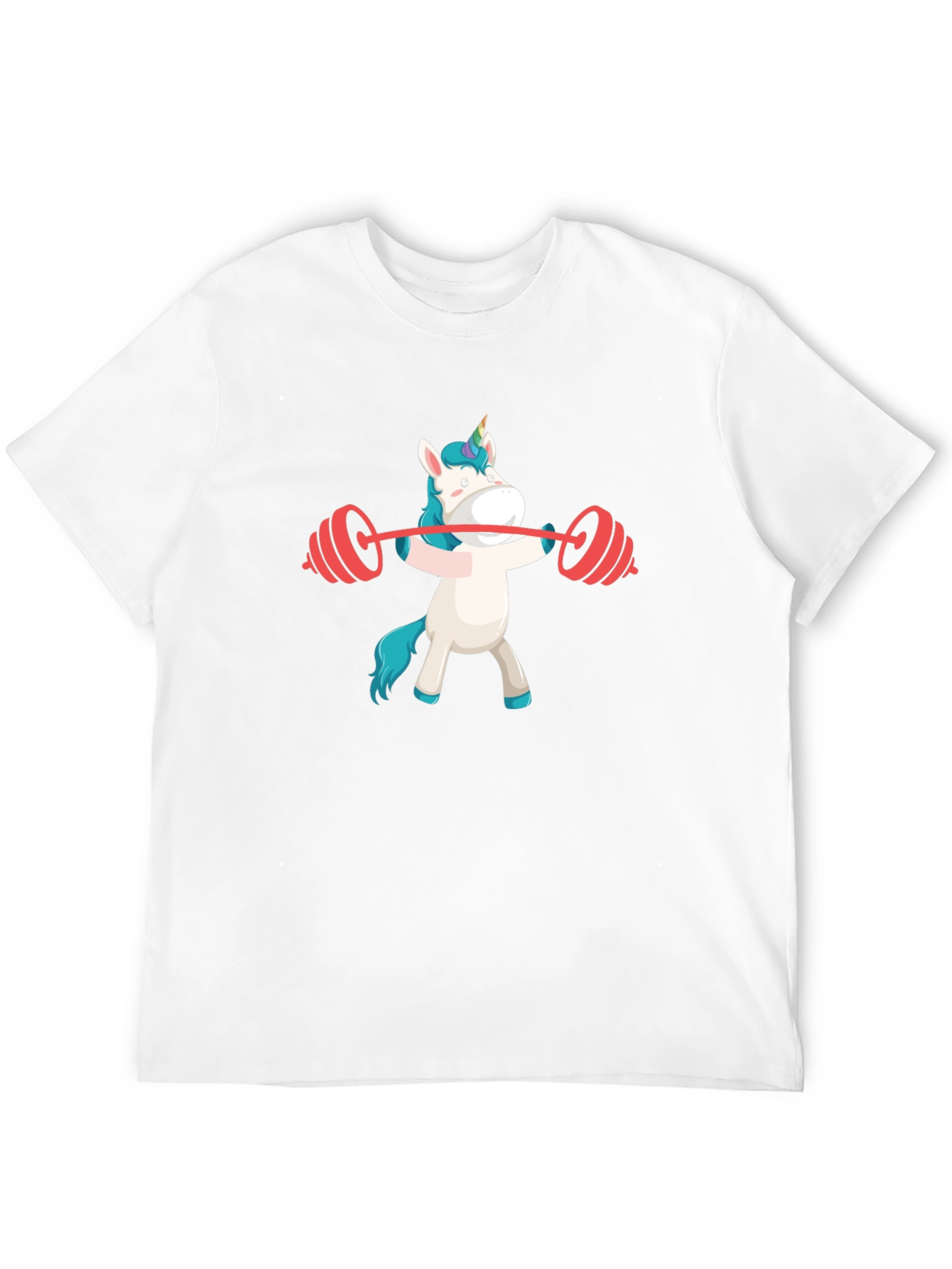 Unicorn Lifting Barbell Graphic T-Shirt