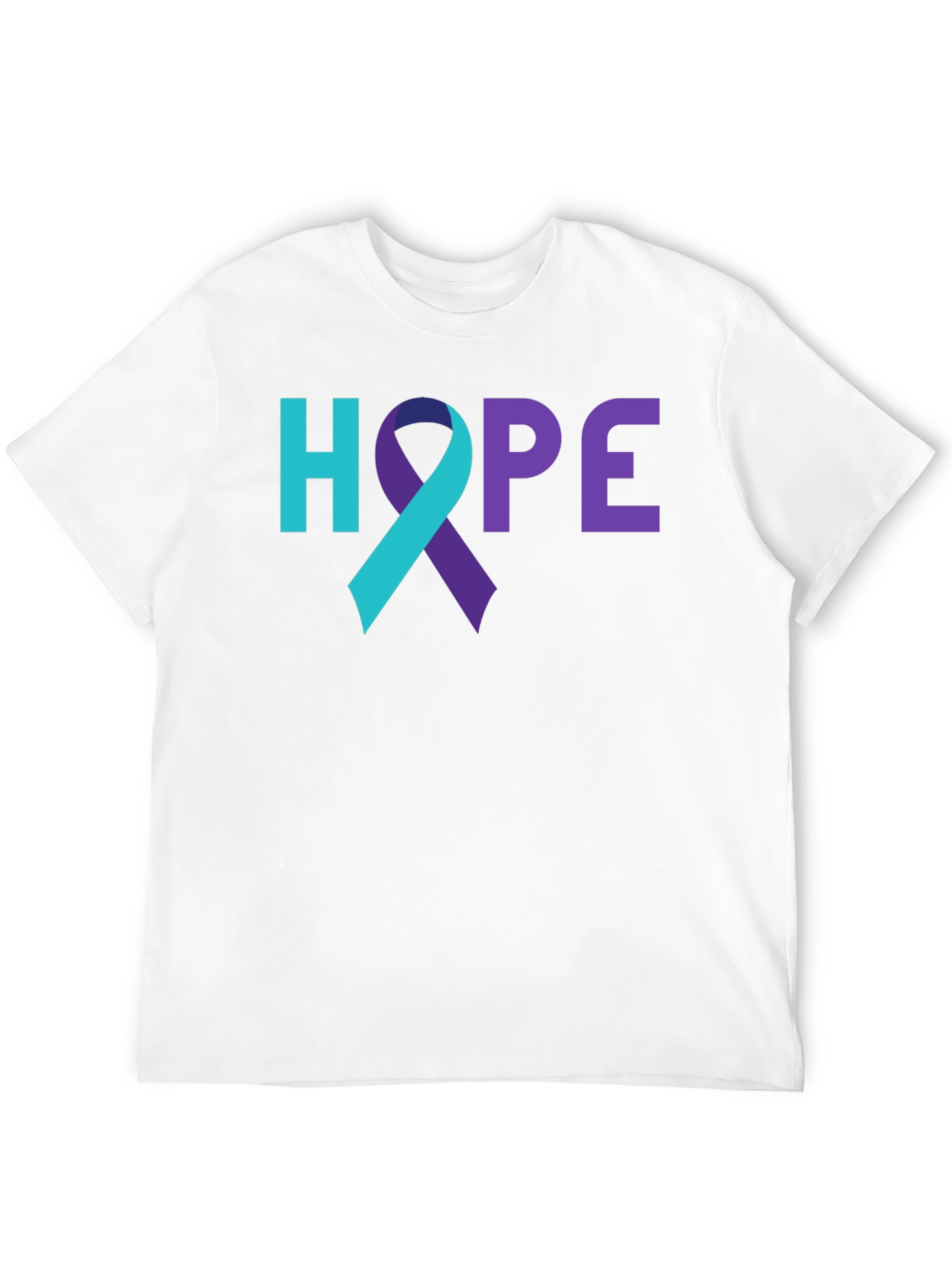 HOPE Awareness Ribbon Graphic Tee - Black