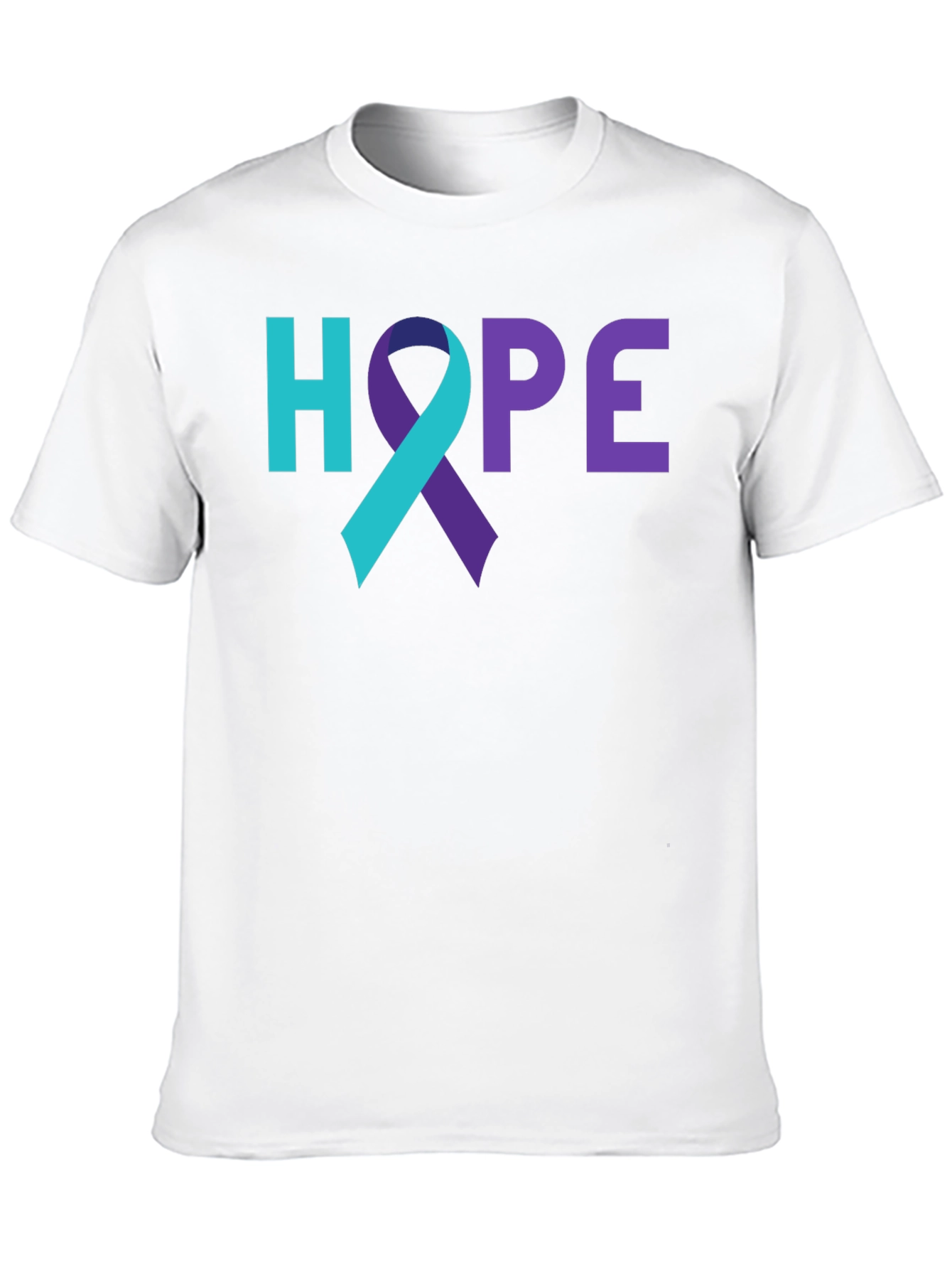 HOPE Awareness Ribbon Graphic Tee - Black