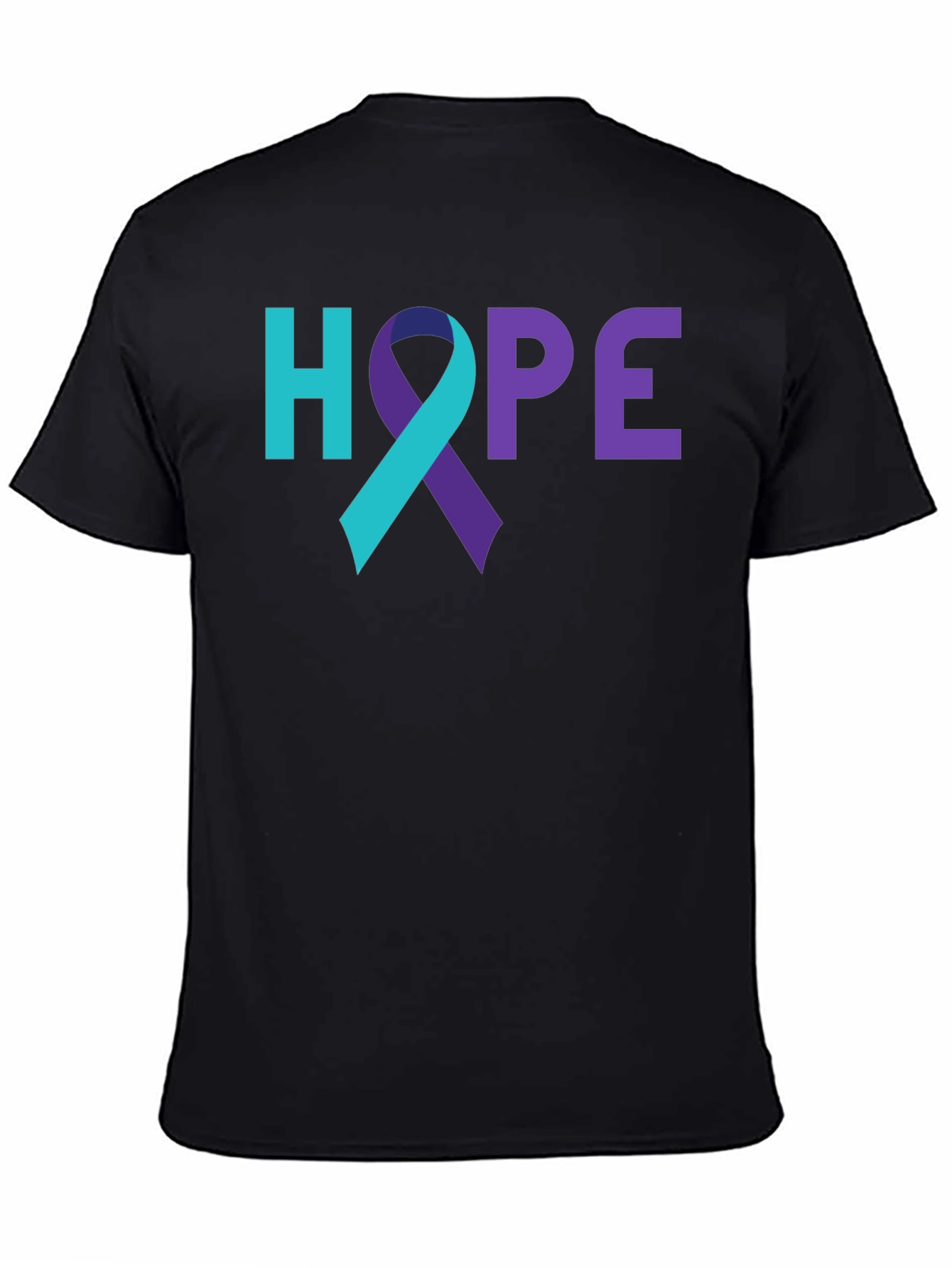 HOPE Awareness Ribbon Graphic Tee - Black