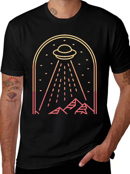 UFO Abduction Graphic Tee - Sci-Fi T-Shirt